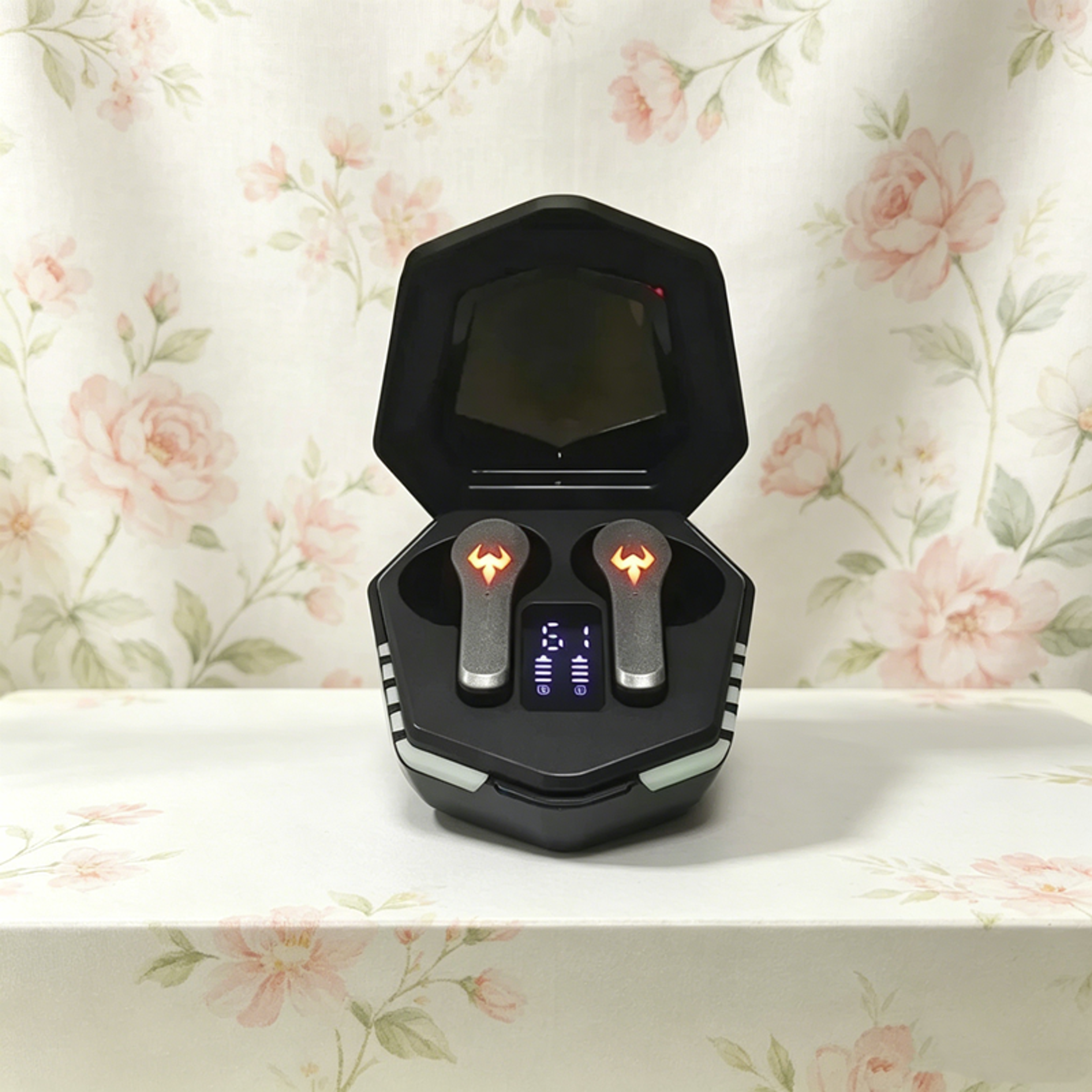 digital display tws bluetooth earbuds for gaming and smartphones