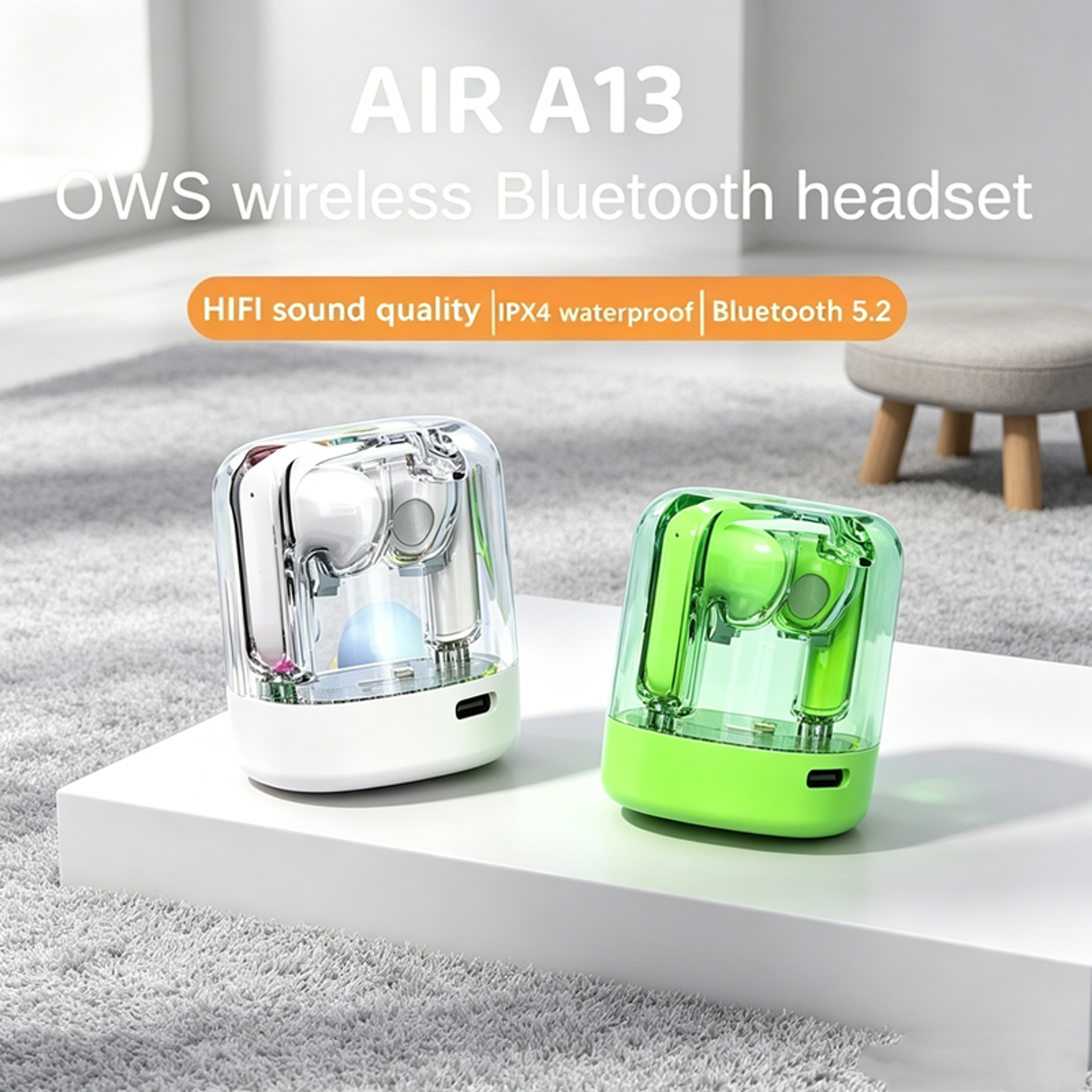 wireless bluetooth earbuds waterproof noise cancelling bass earphones