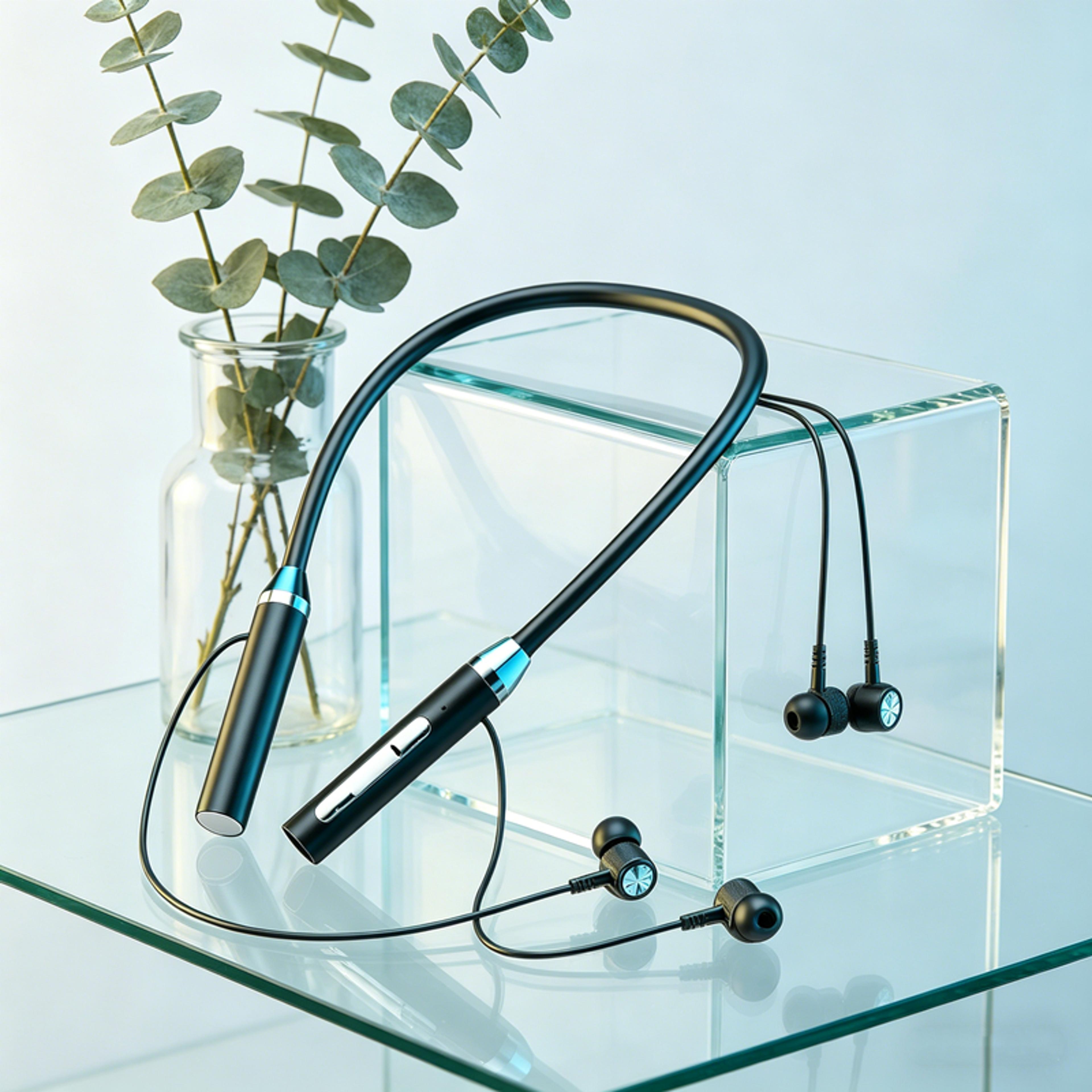 bluetooth neckband headset with mic for sports and calls