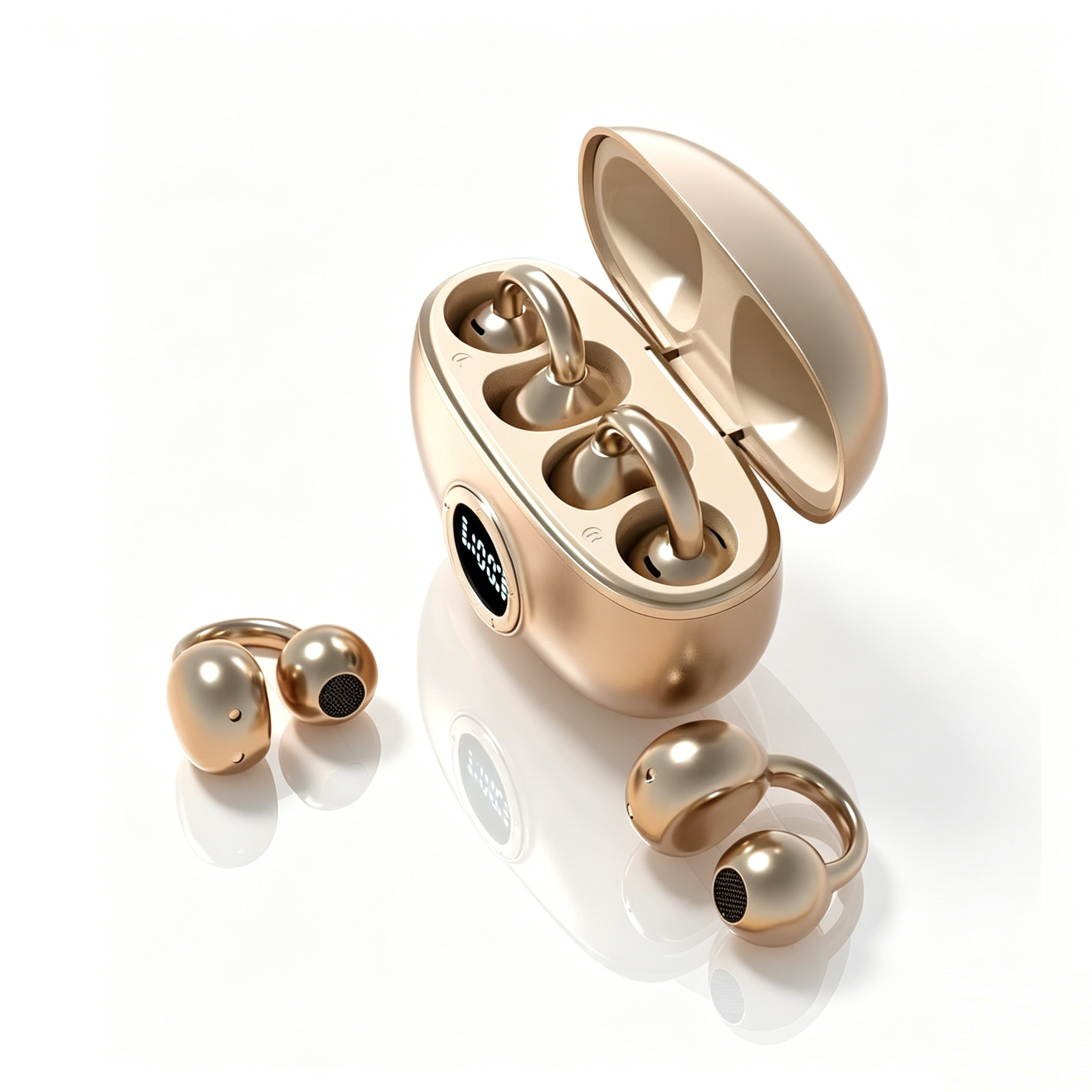 clip on open ear bluetooth headphones for small ears with playtime