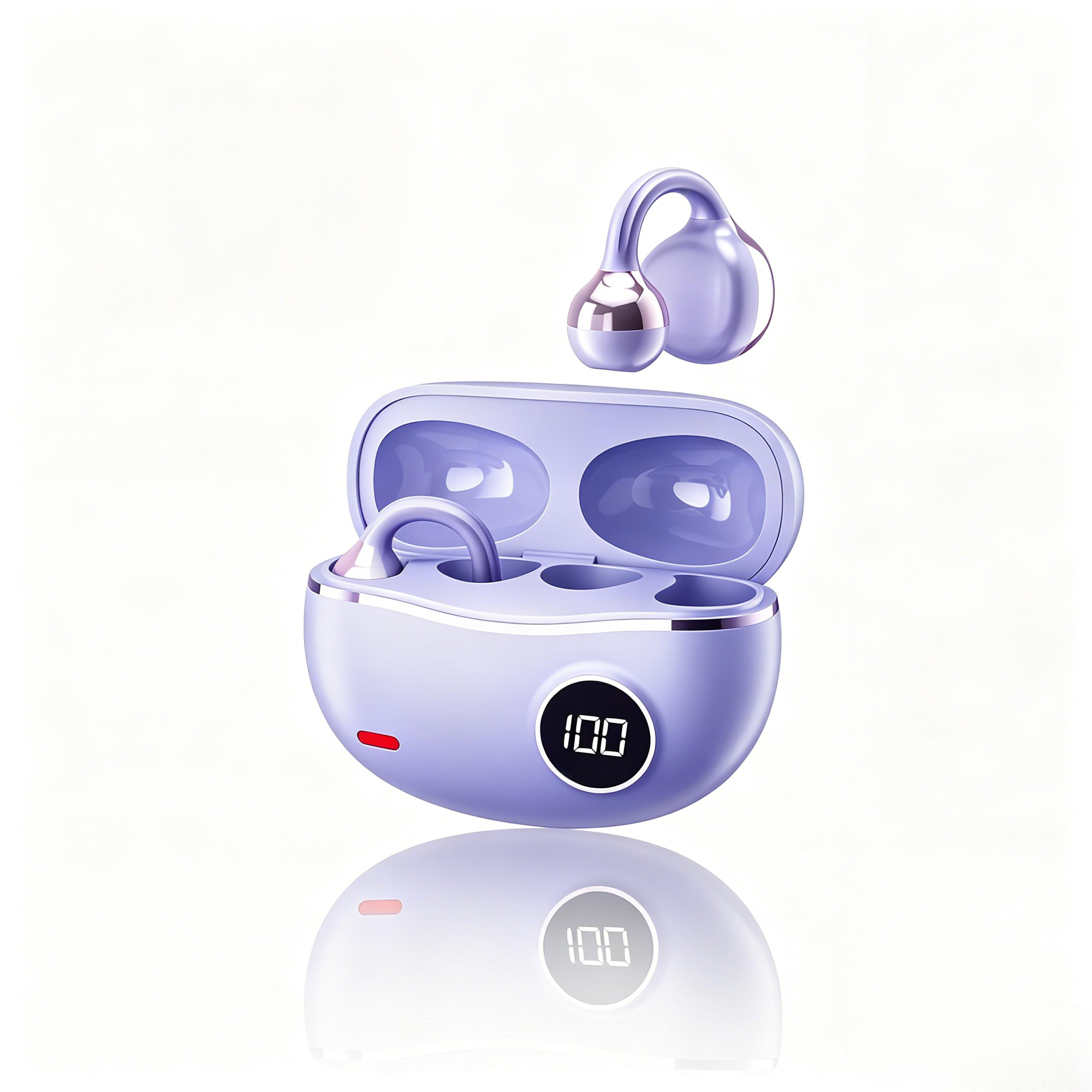 wireless bluetooth earbuds with digital power display and hifi stereo sound