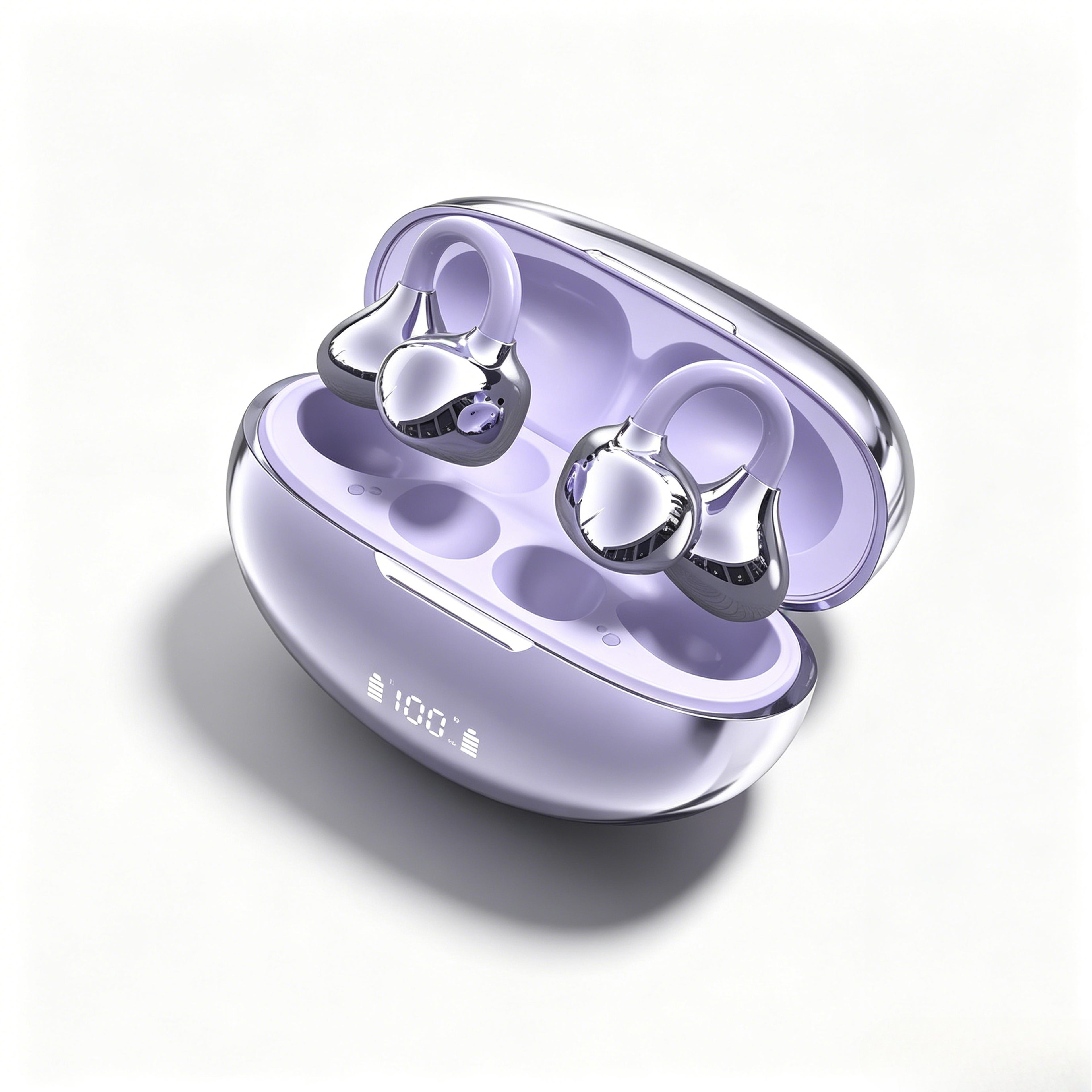 comfort fit ear clip bluetooth earbuds with noise cancelling mic
