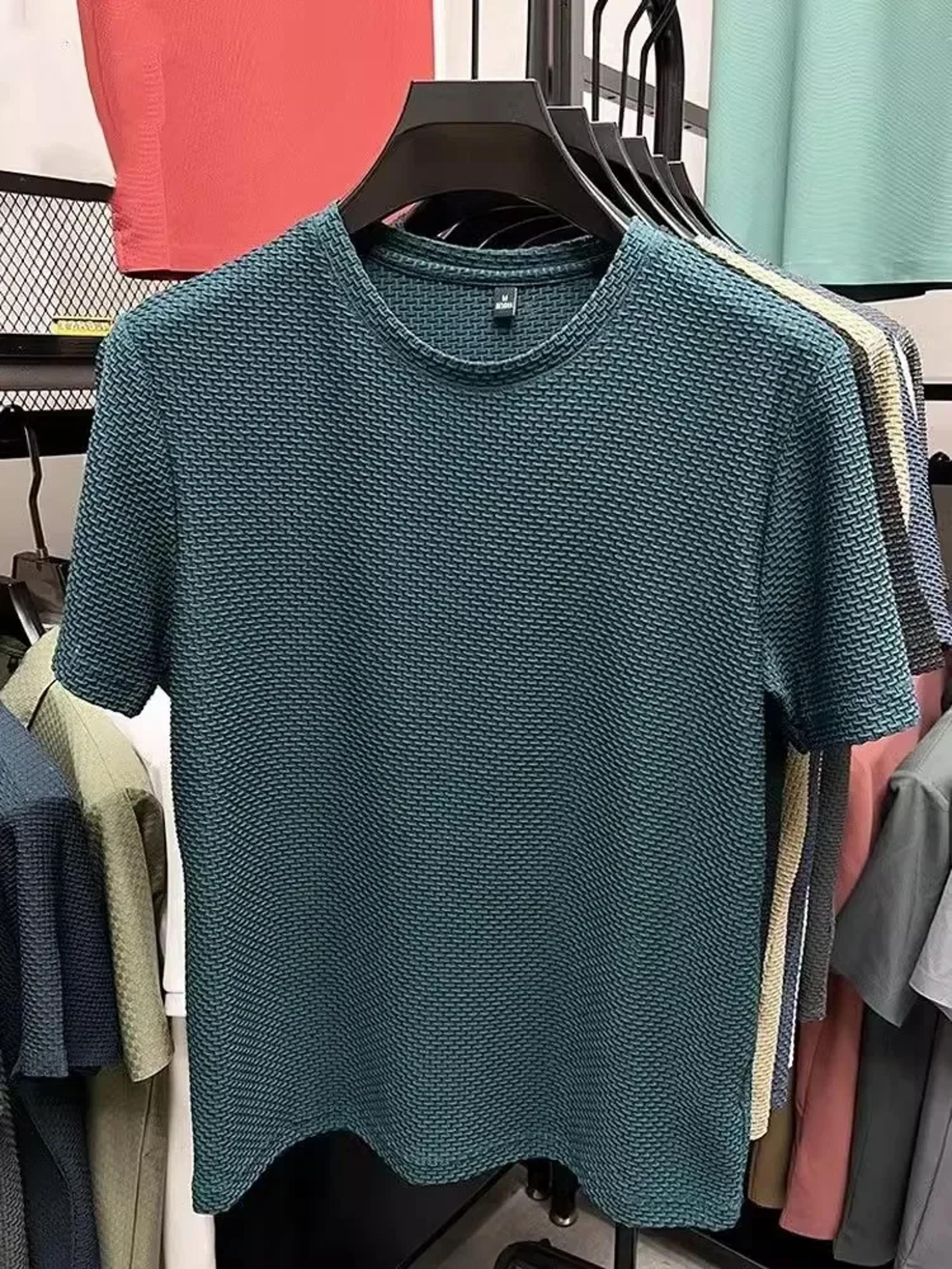 mens bamboo ice silk mesh t shirt breathable slim fit summer cooling casual tee