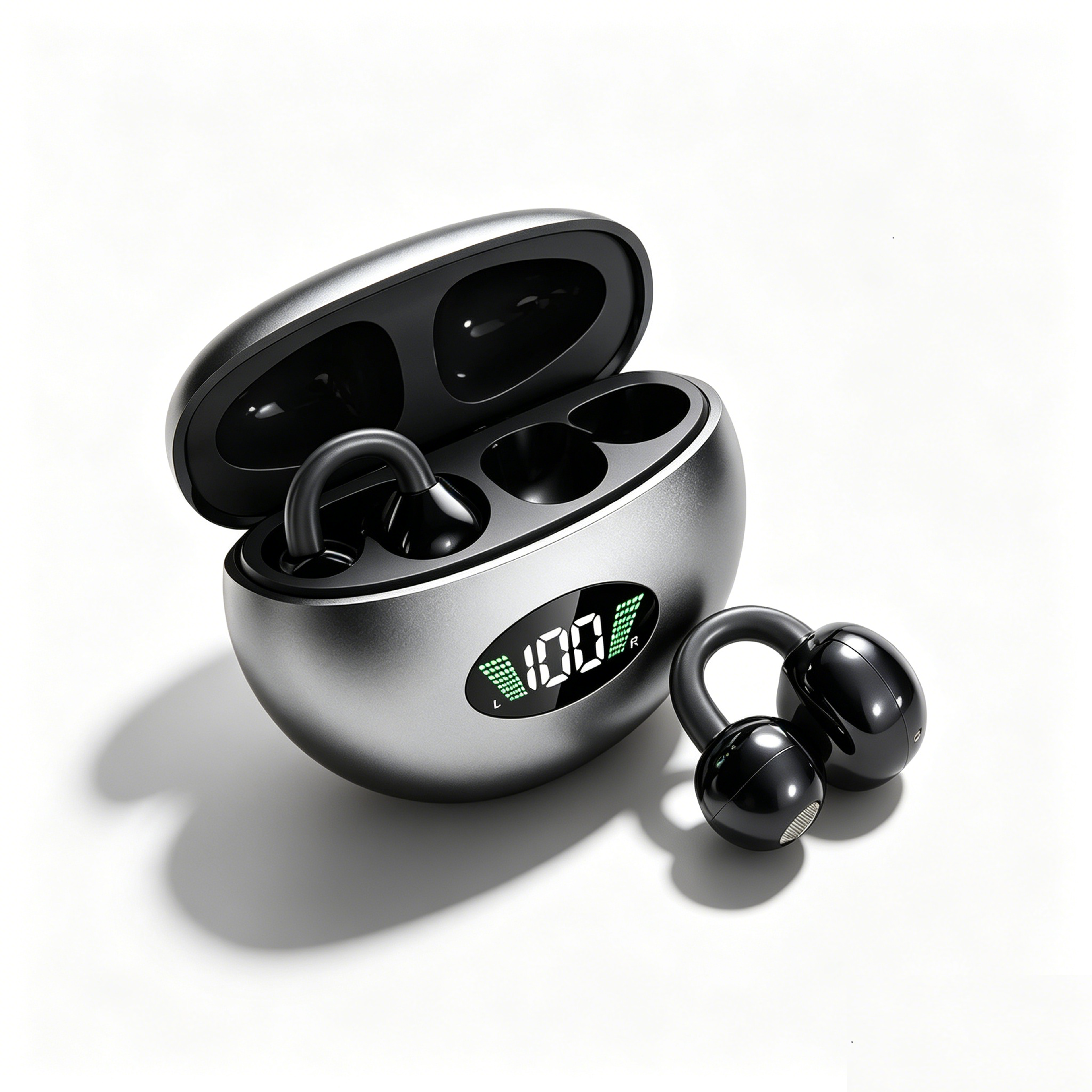 wireless clip on earphones with mic bluetooth sports headset