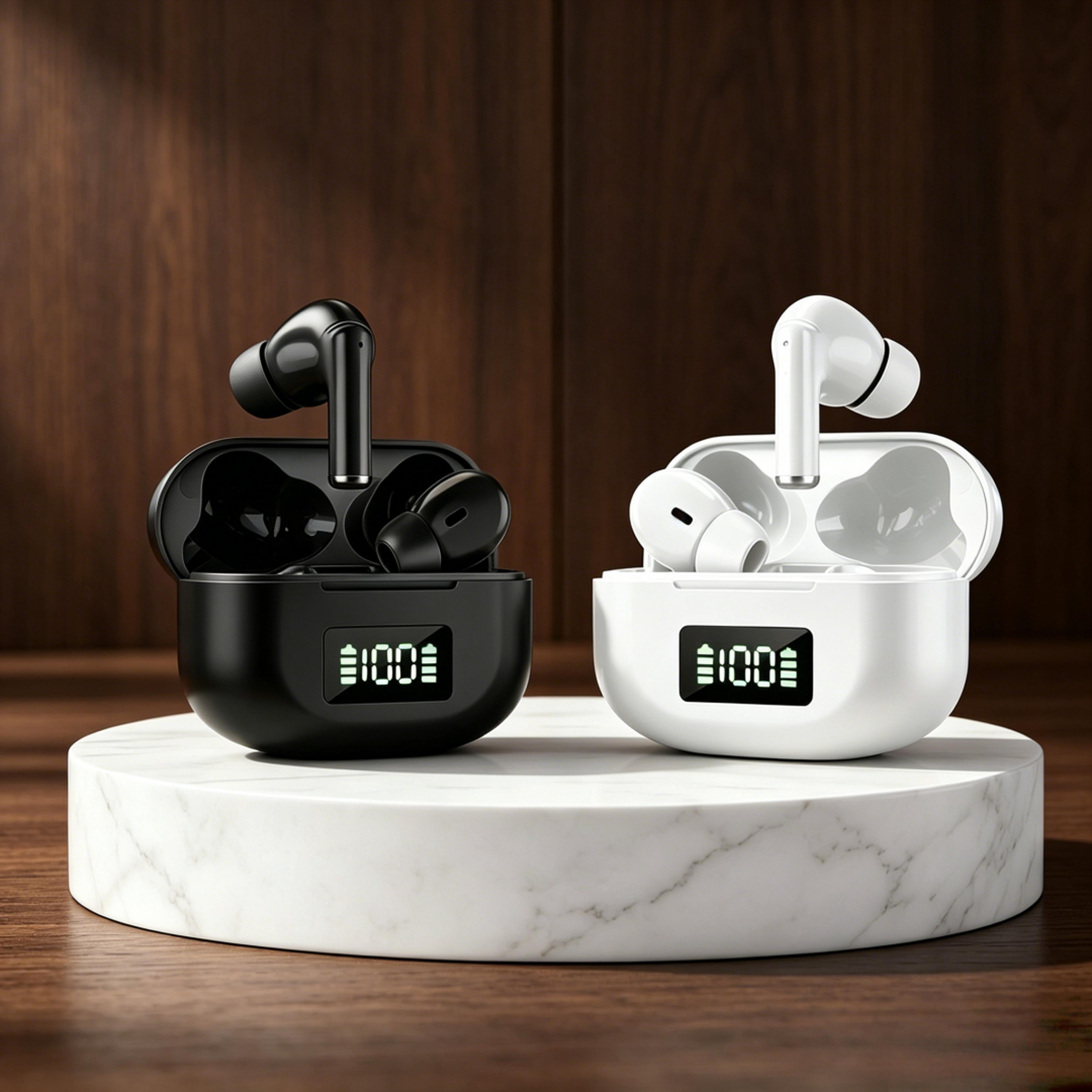 wireless sports bluetooth earbuds with tws stereo sound