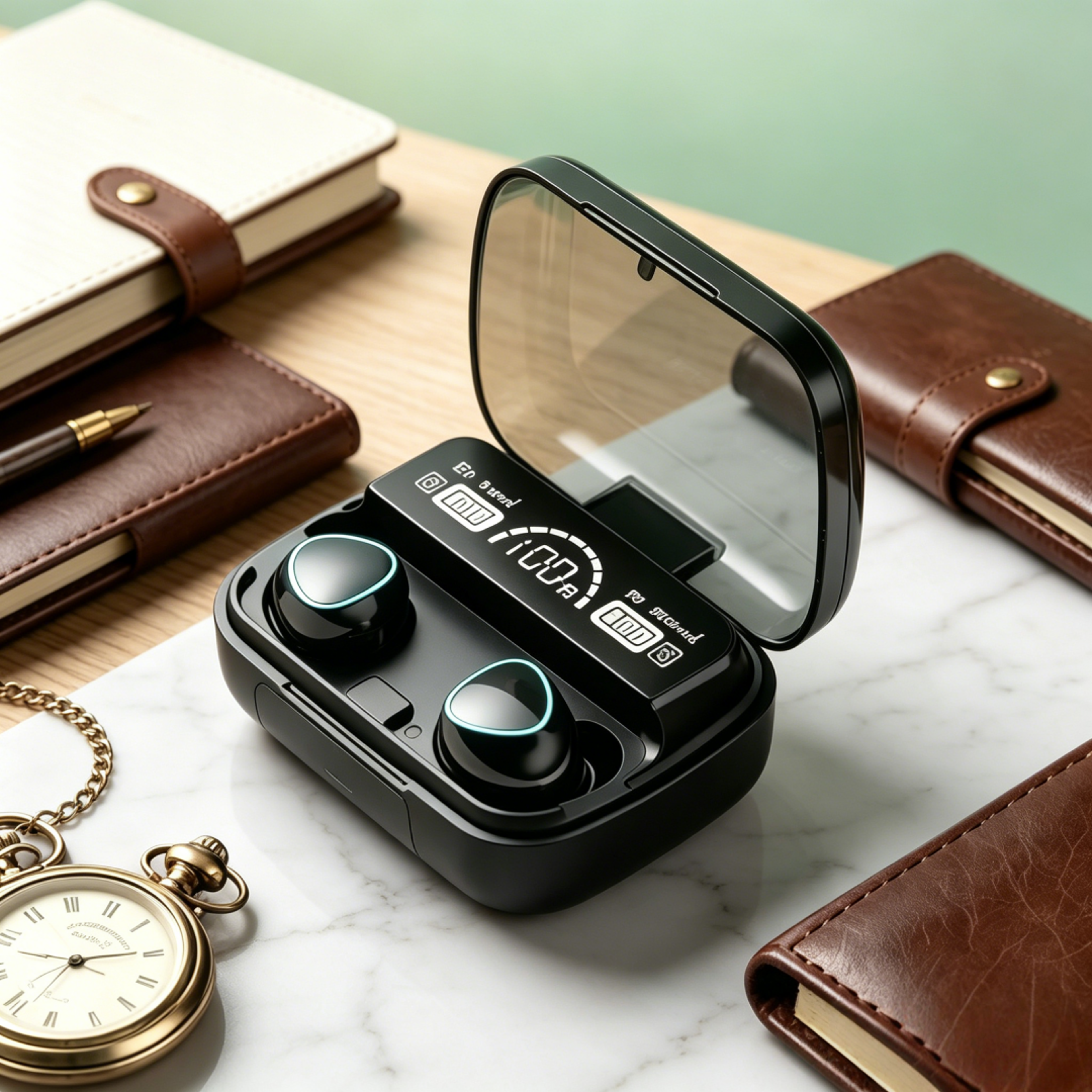 wireless tws sports earbuds with noise canceling mic