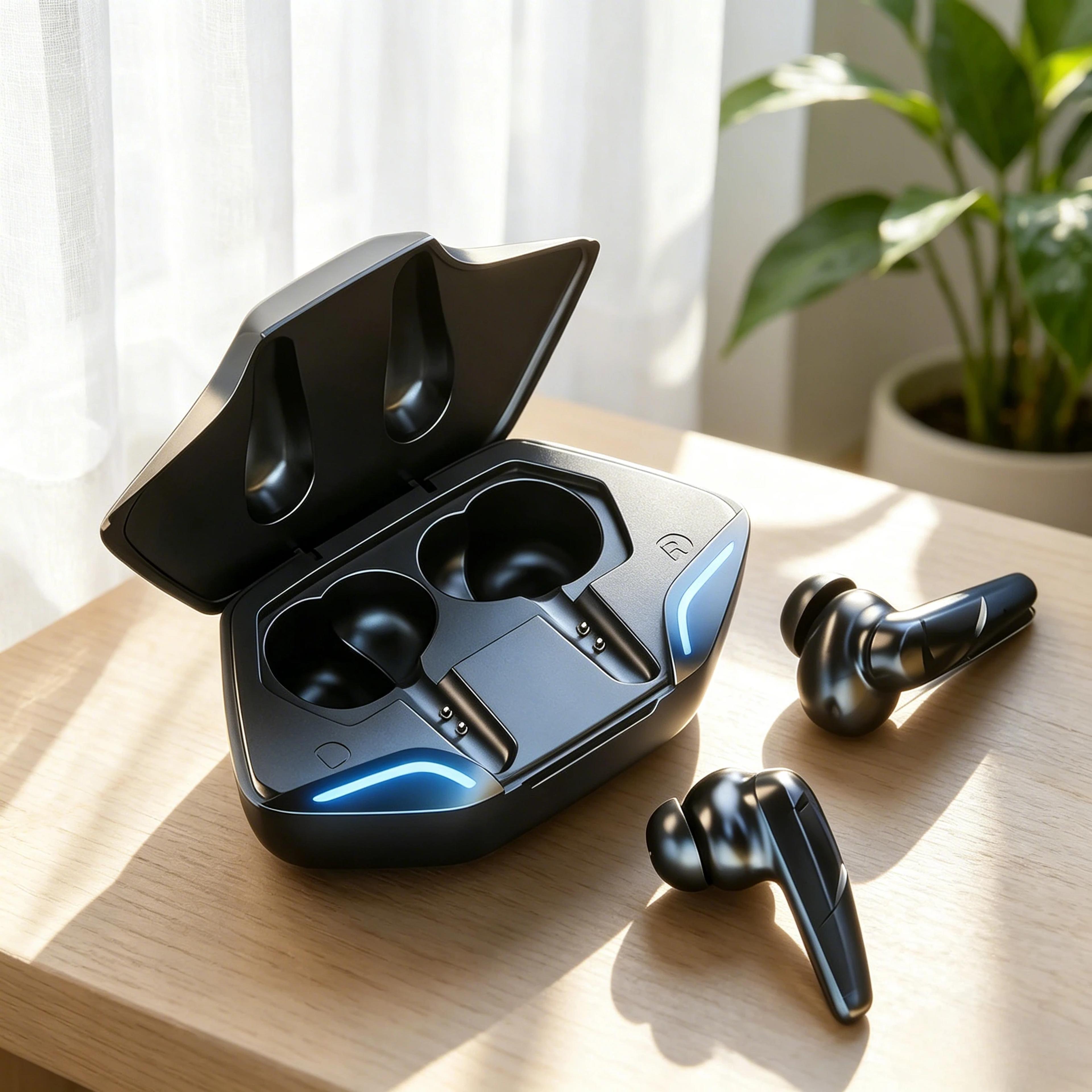 wireless gaming earbuds with mic noise reduction and hifi bass