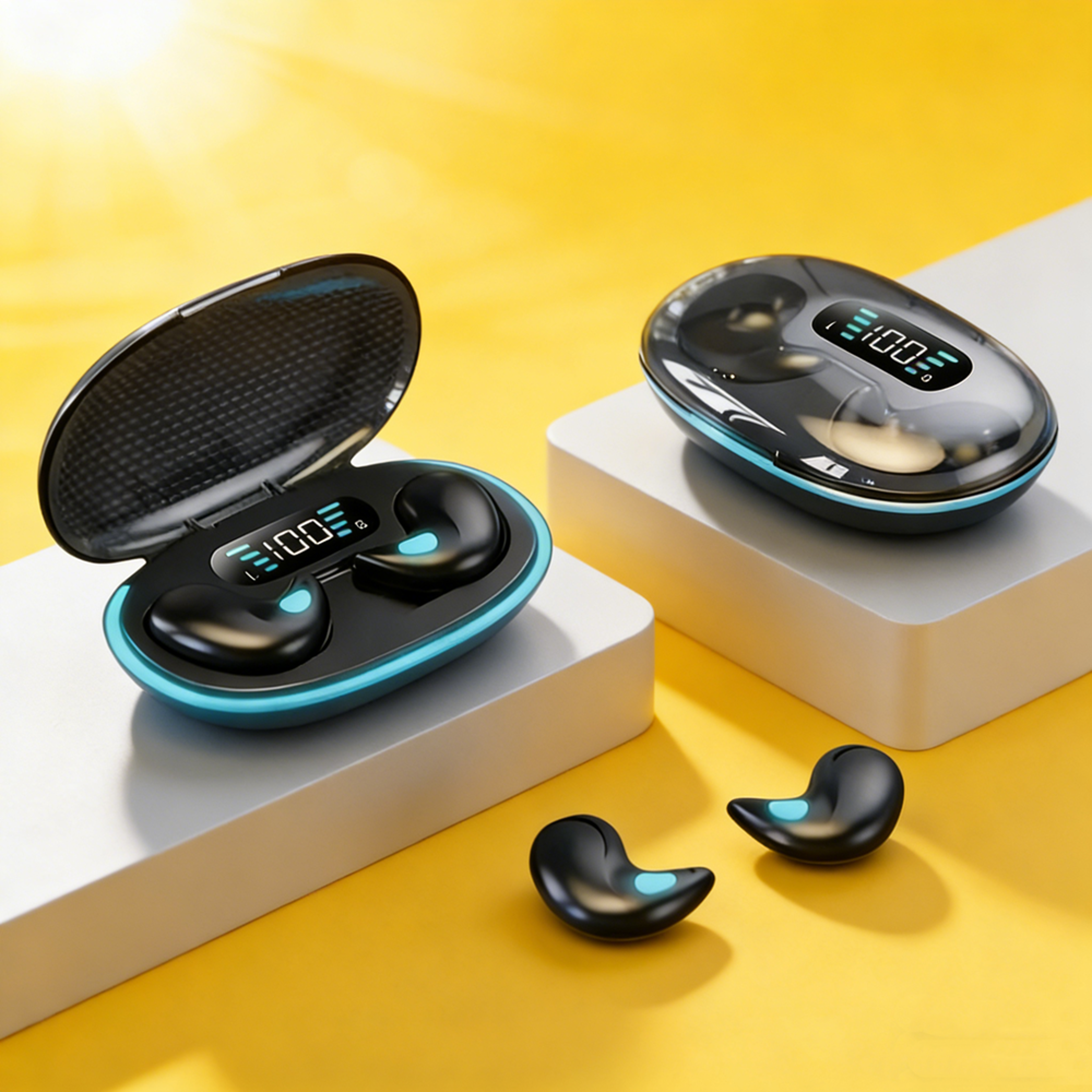 mini wireless sleep earbuds with mic for work sport and hd calls