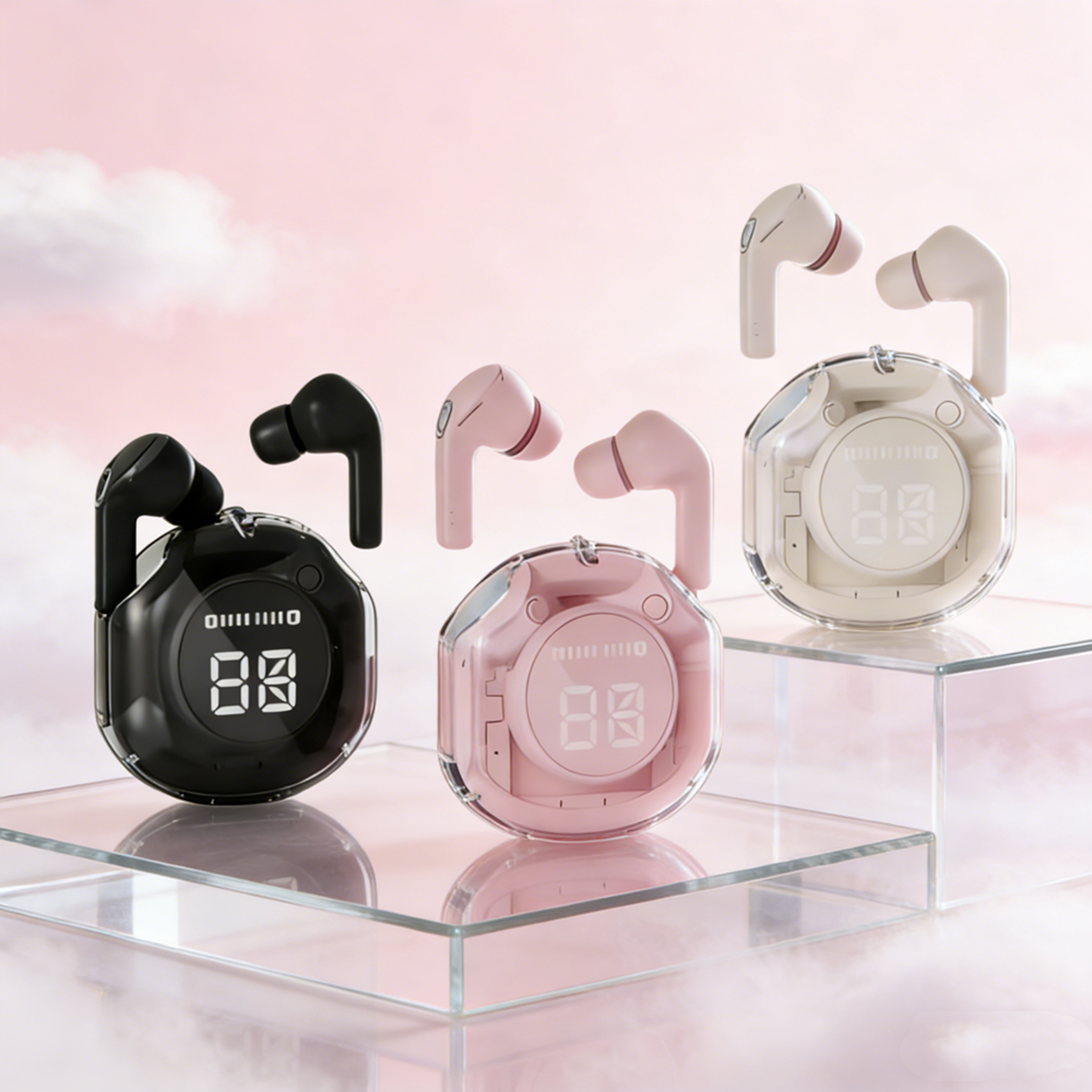 tws bluetooth wireless earbuds with noise canceling mic for sports and gaminga