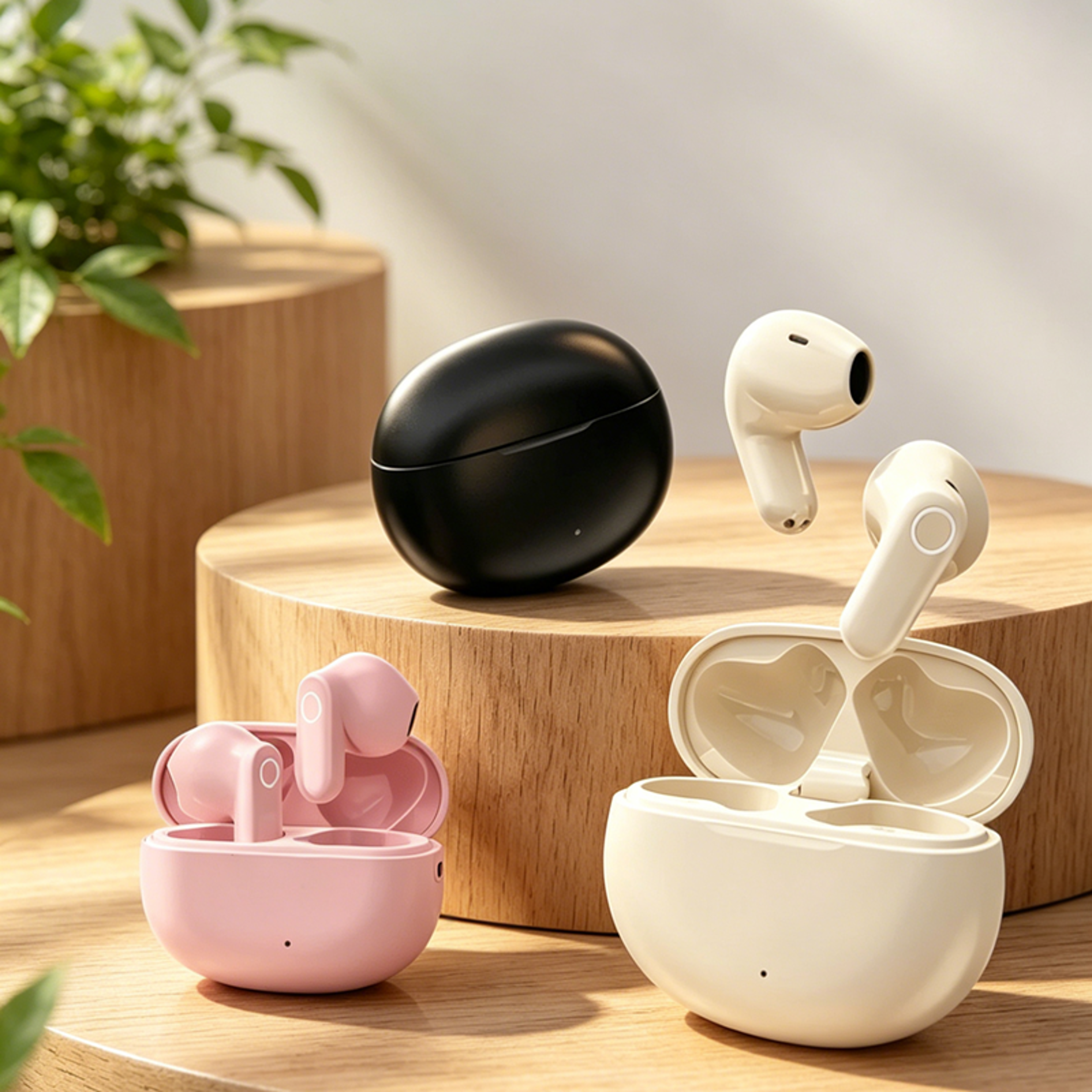 mini tws bluetooth wireless earbuds with noise cancelling mic