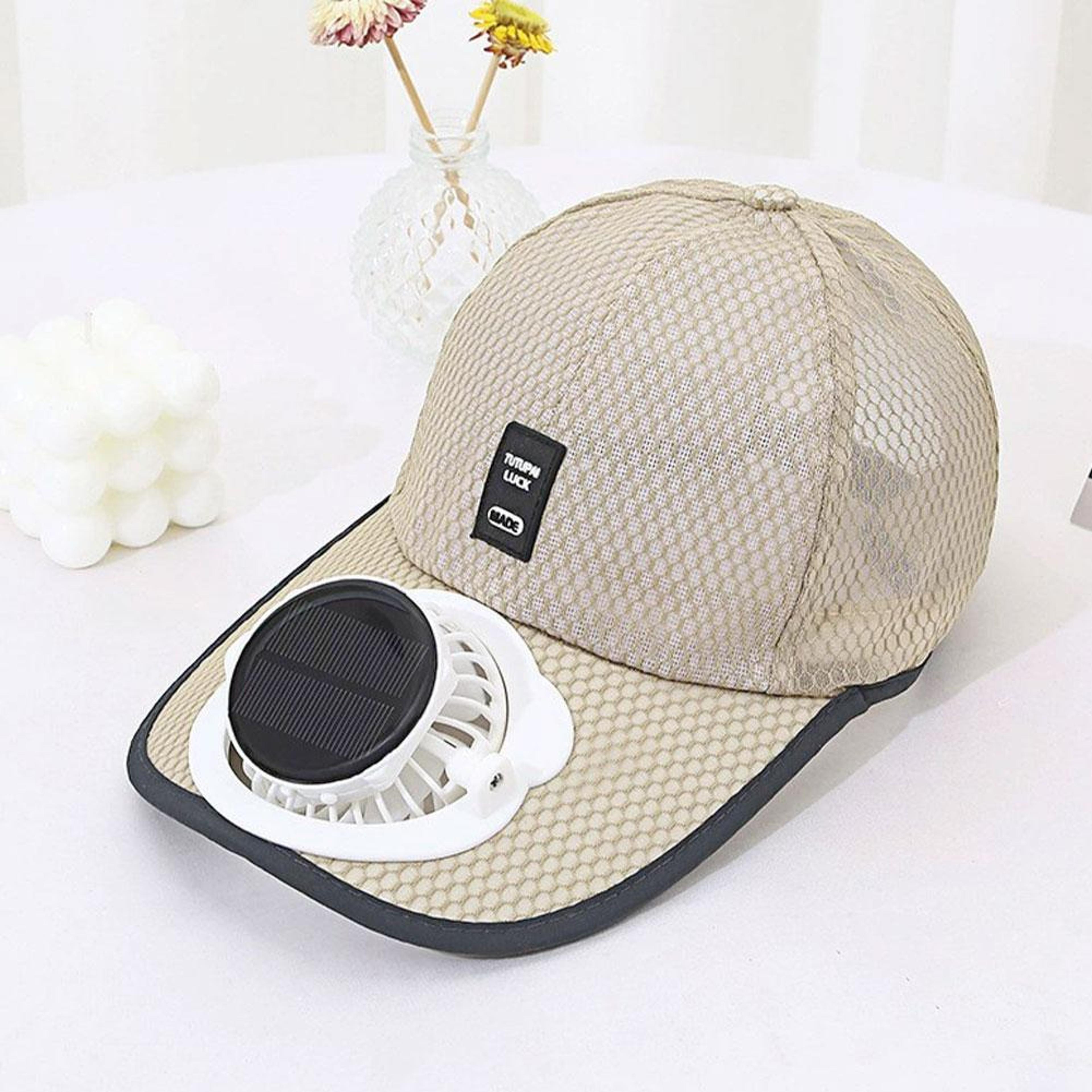 solar fan sun hat with usb charging fan for outdoor cooling and sun protection