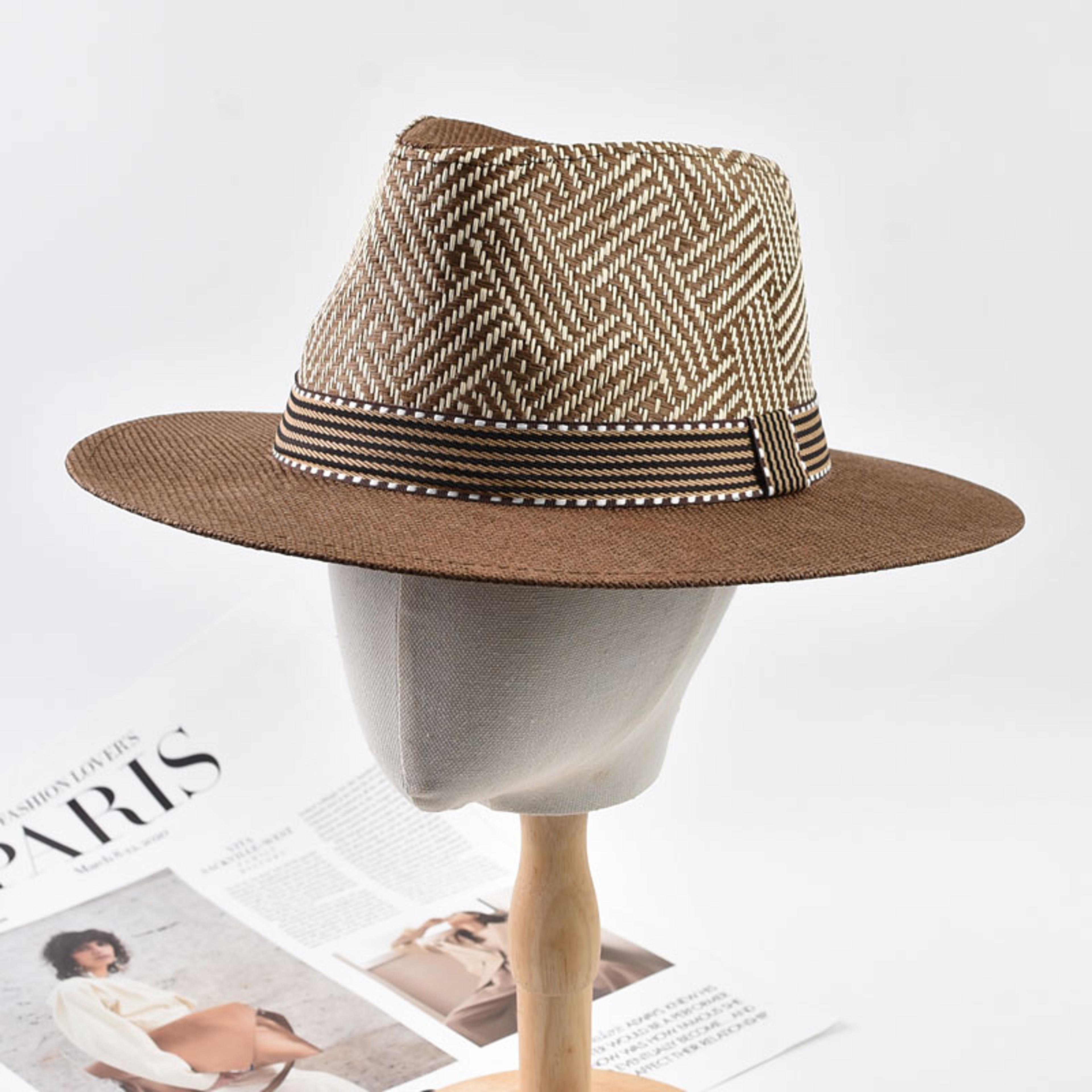 mens straw hat panama sun hat for summer beach outdoor travel