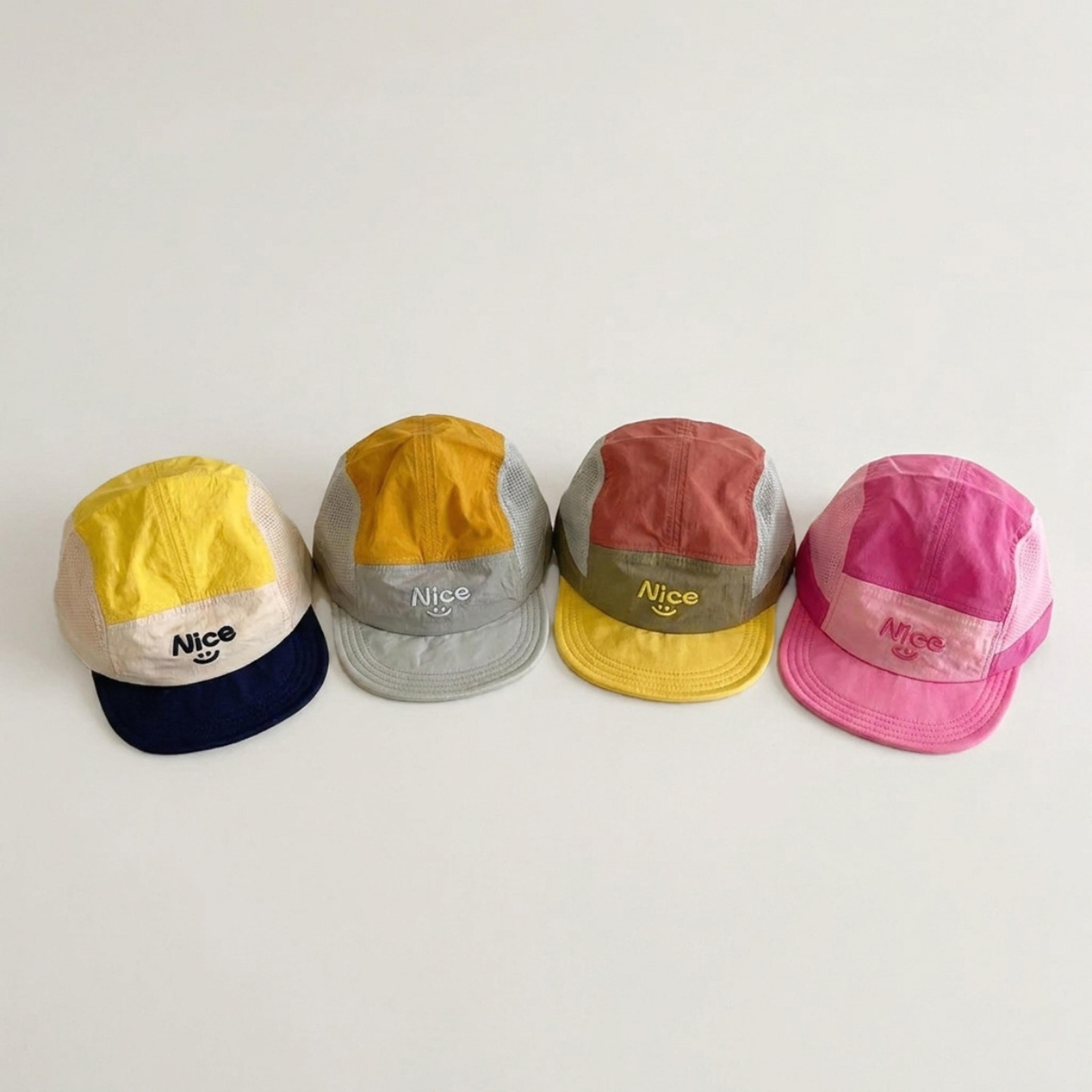 kids korean style flat cap breathable summer sun hat for boys and girls