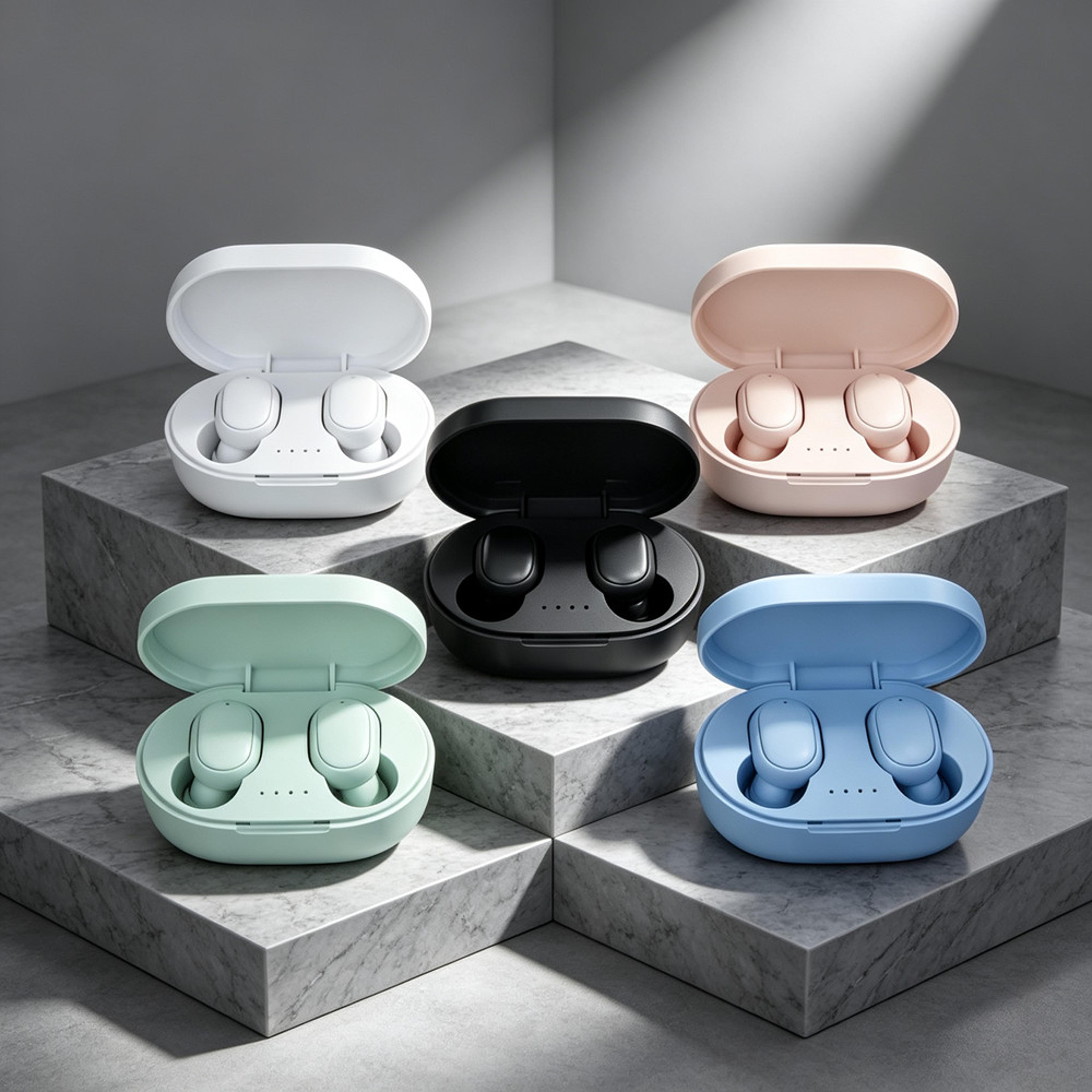 tws wireless earbuds with microphone and noise cancelling sound