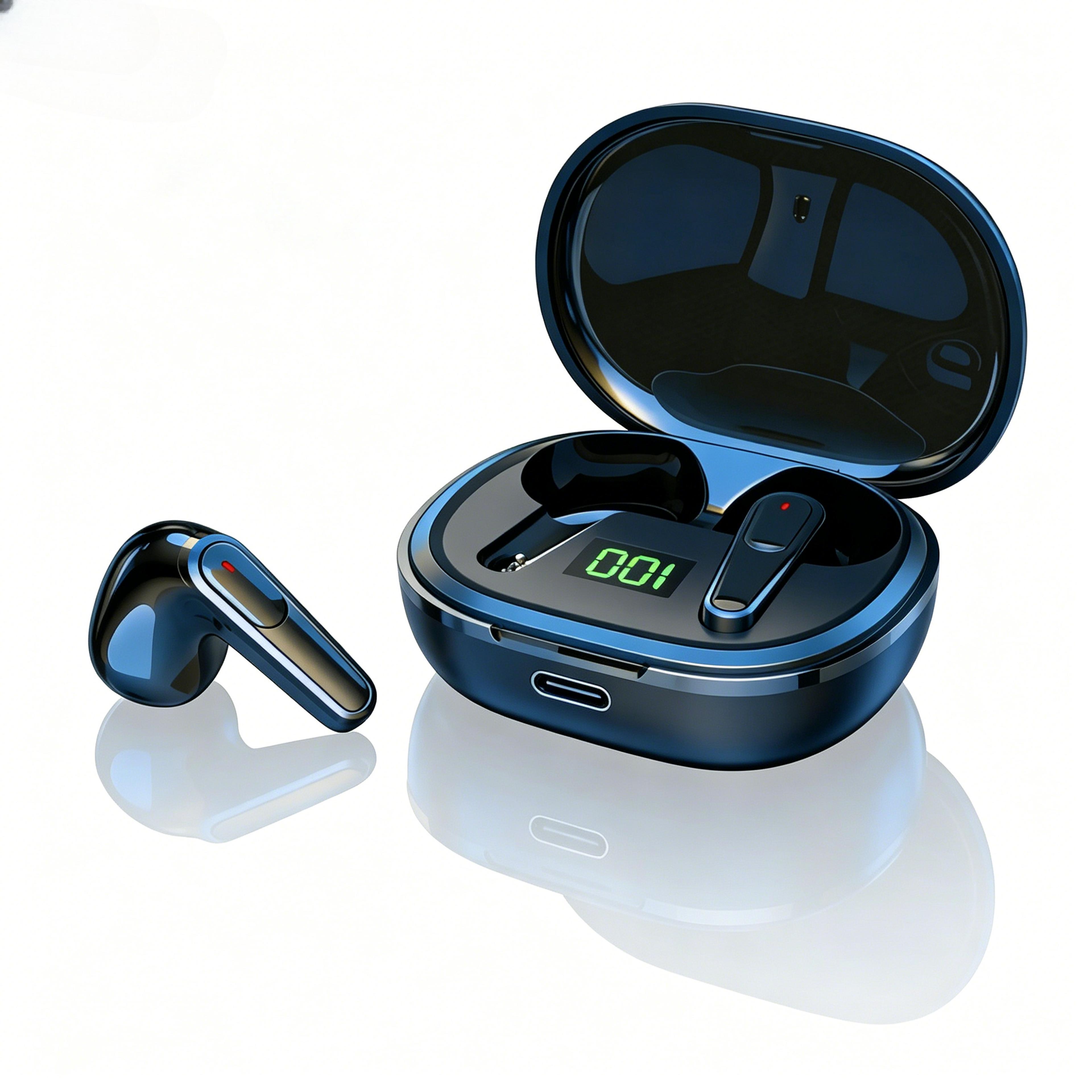 noise reducing wireless bluetooth earbuds with mic for sports and gaming