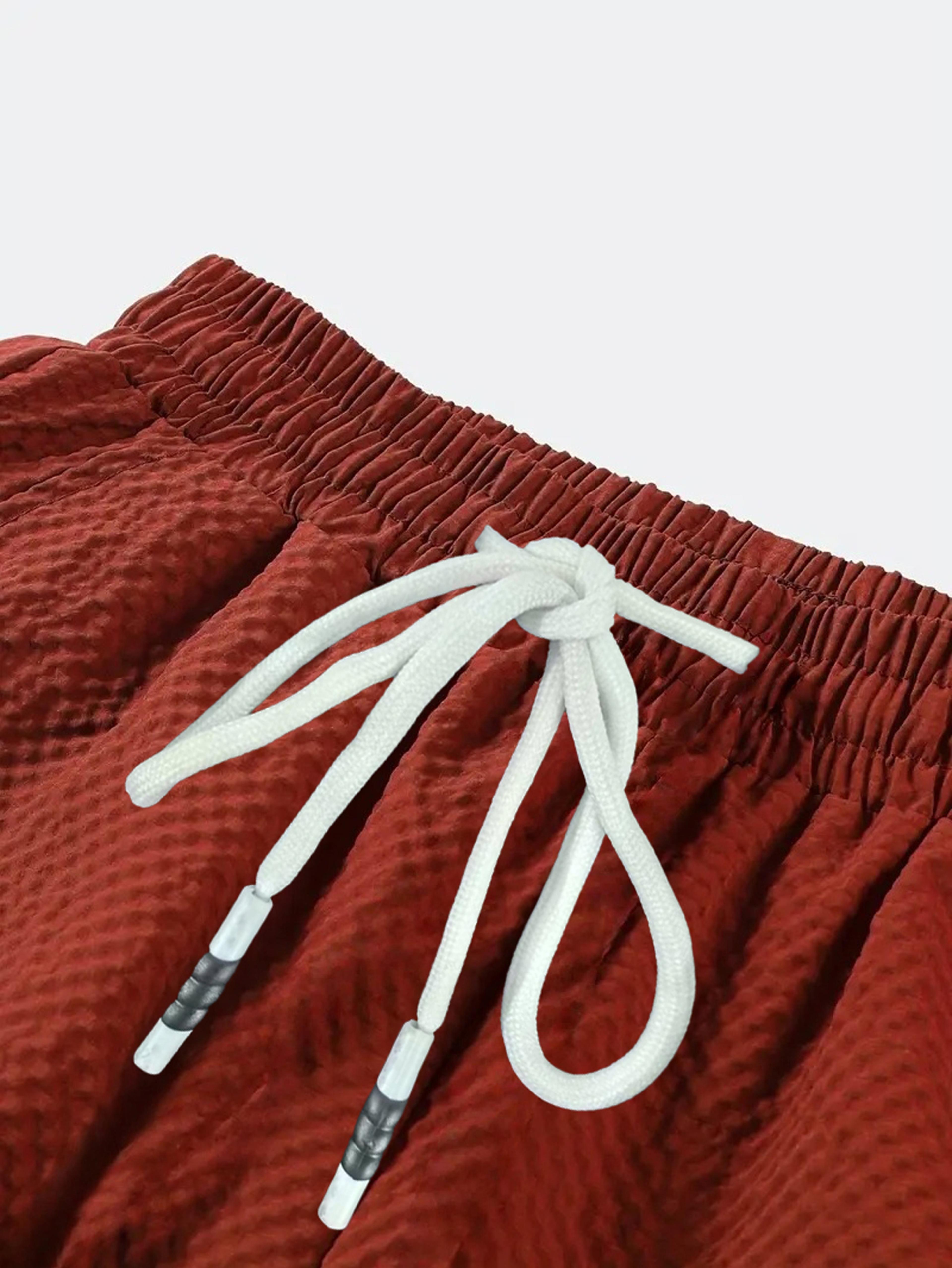 mens breathable textured casual shorts for beach sports and daily wear