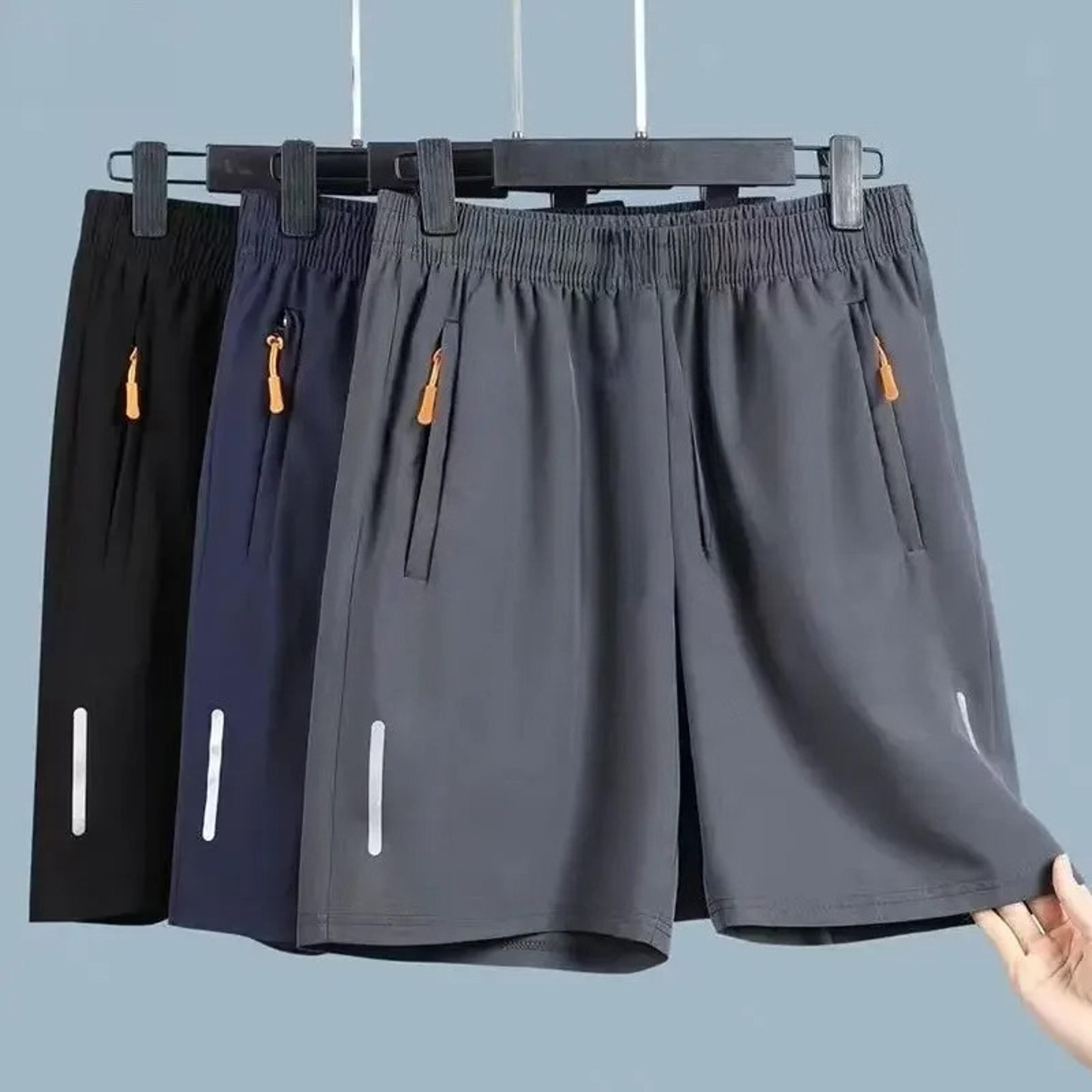 mens ice silk quick dry running shorts for gym beach and summer fitness