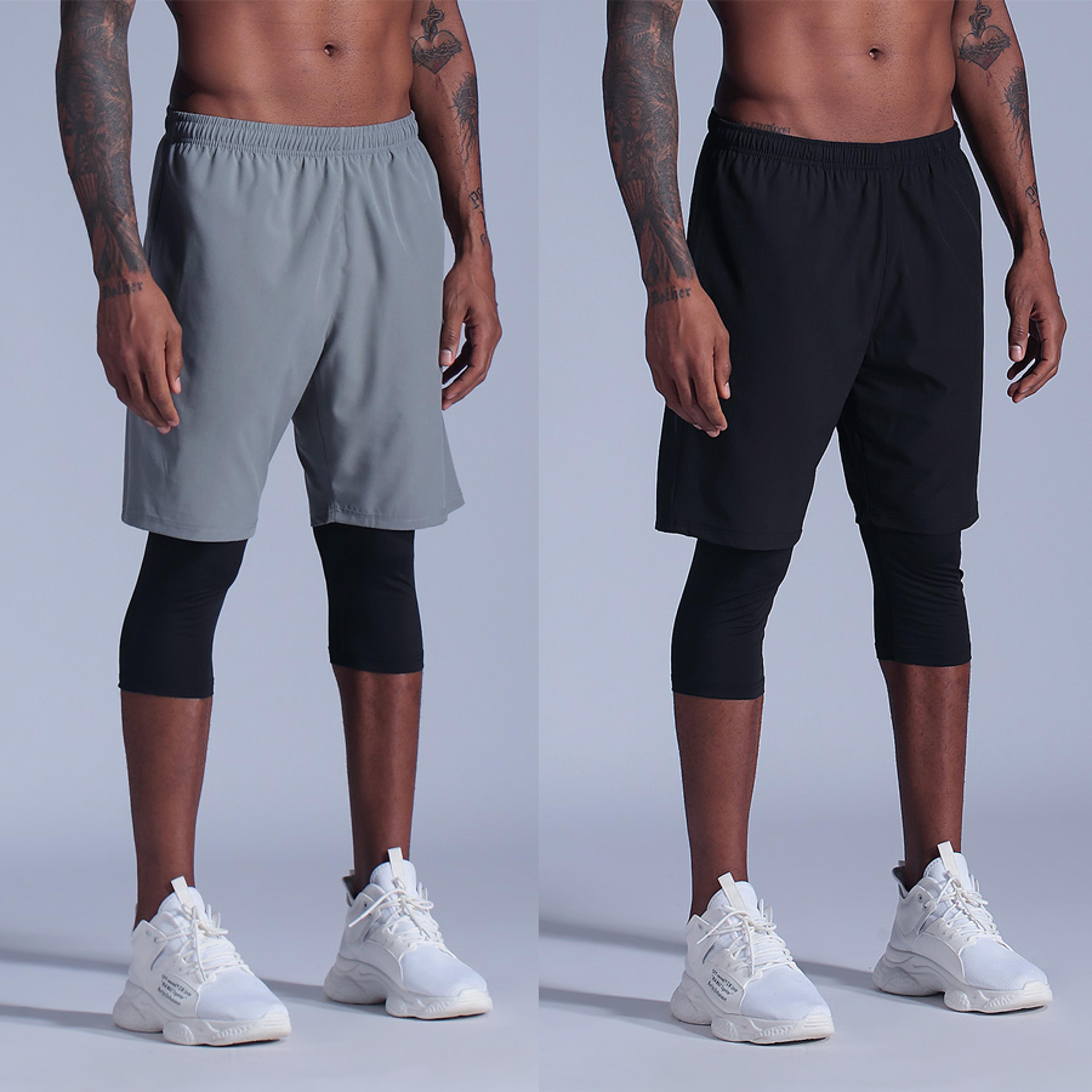 mens compression pants dry fit basketball running training tights
