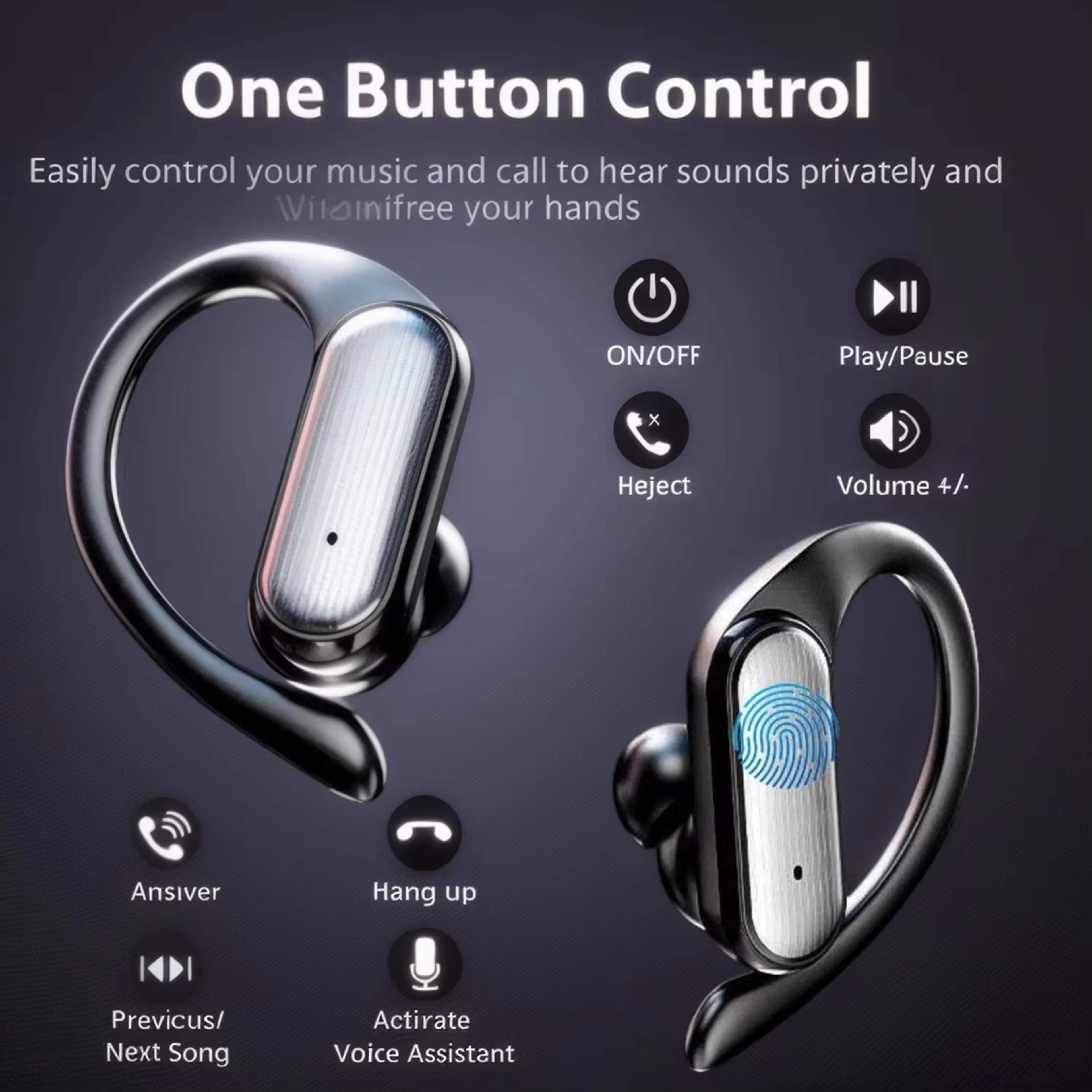 bluetooth wireless earbuds mini lightweight touch control sports earphones with clear stereo sound