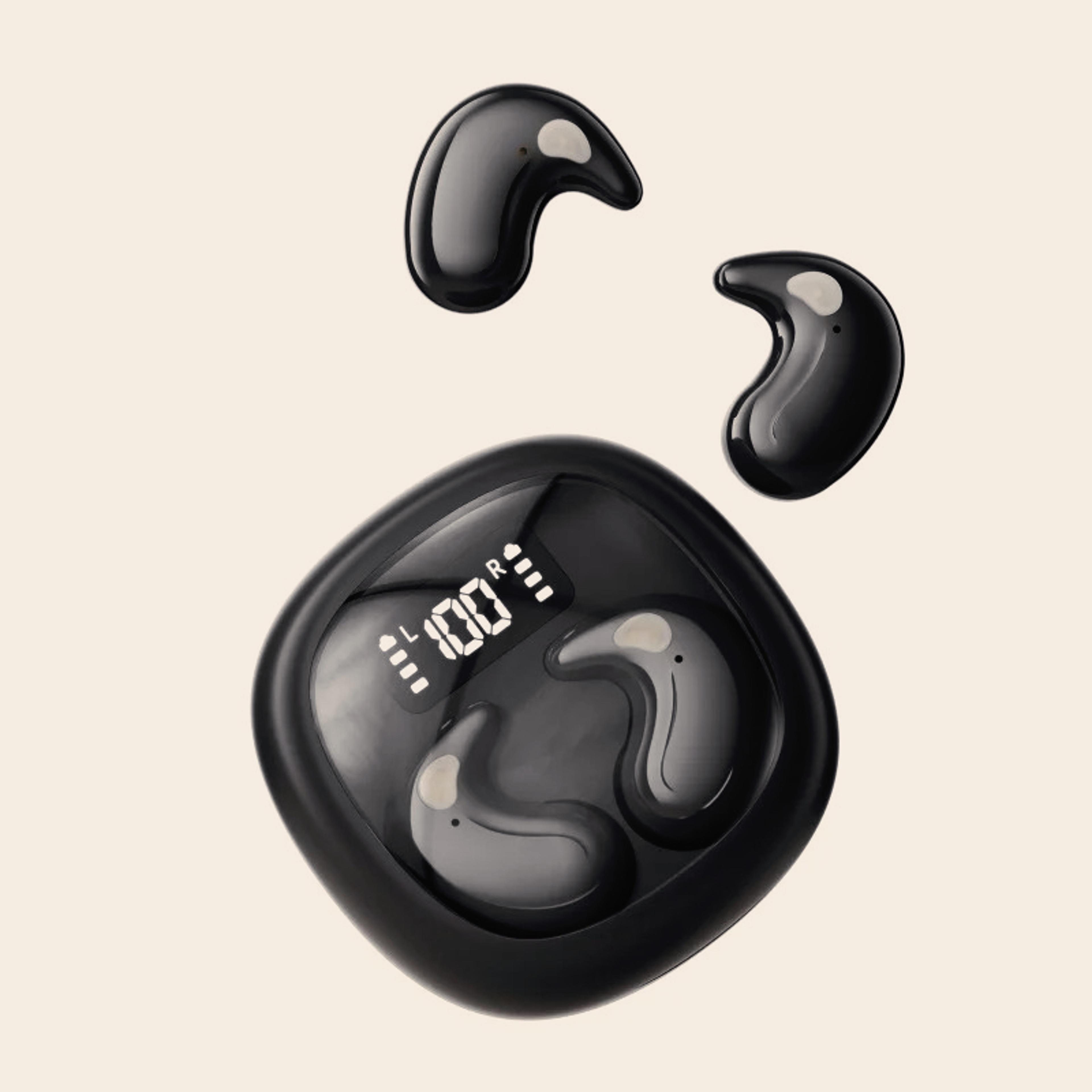 sleep friendly mini bluetooth earbuds with digital display and long battery life