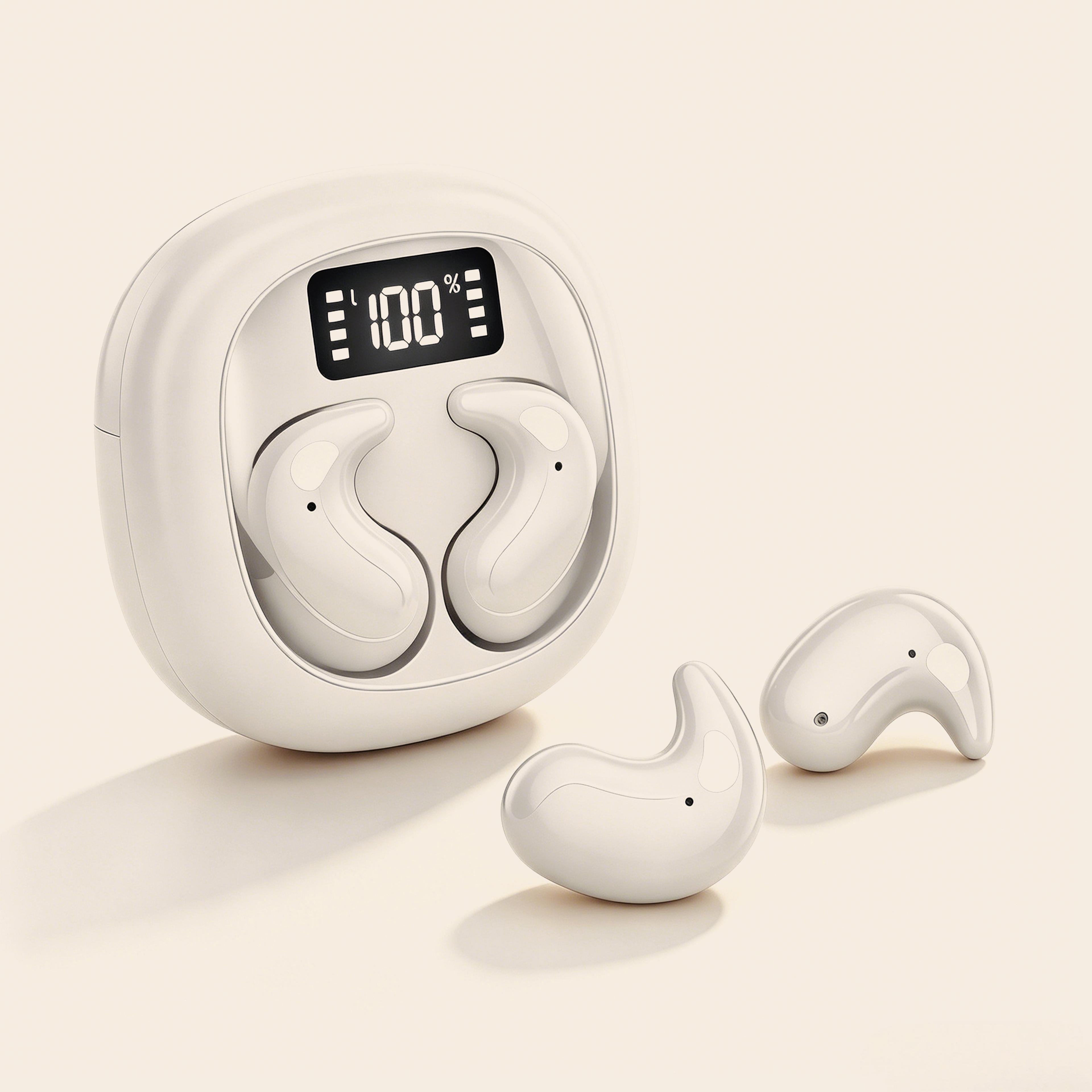 wireless earbuds bluetooth headphones with digital display long battery life hifi sound for sleeping