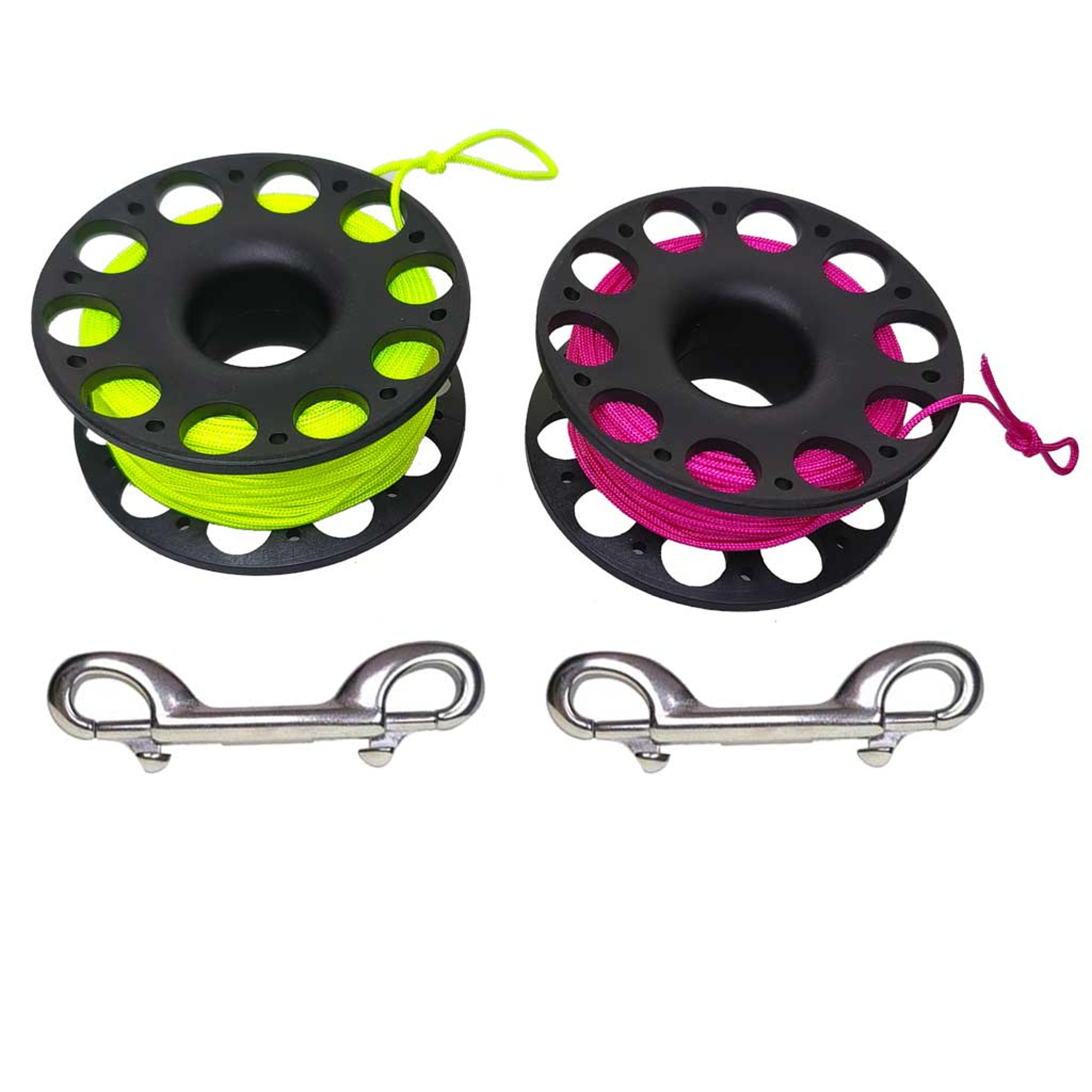 scuba diving finger reel with double end hook safety spool for cave wreck diving