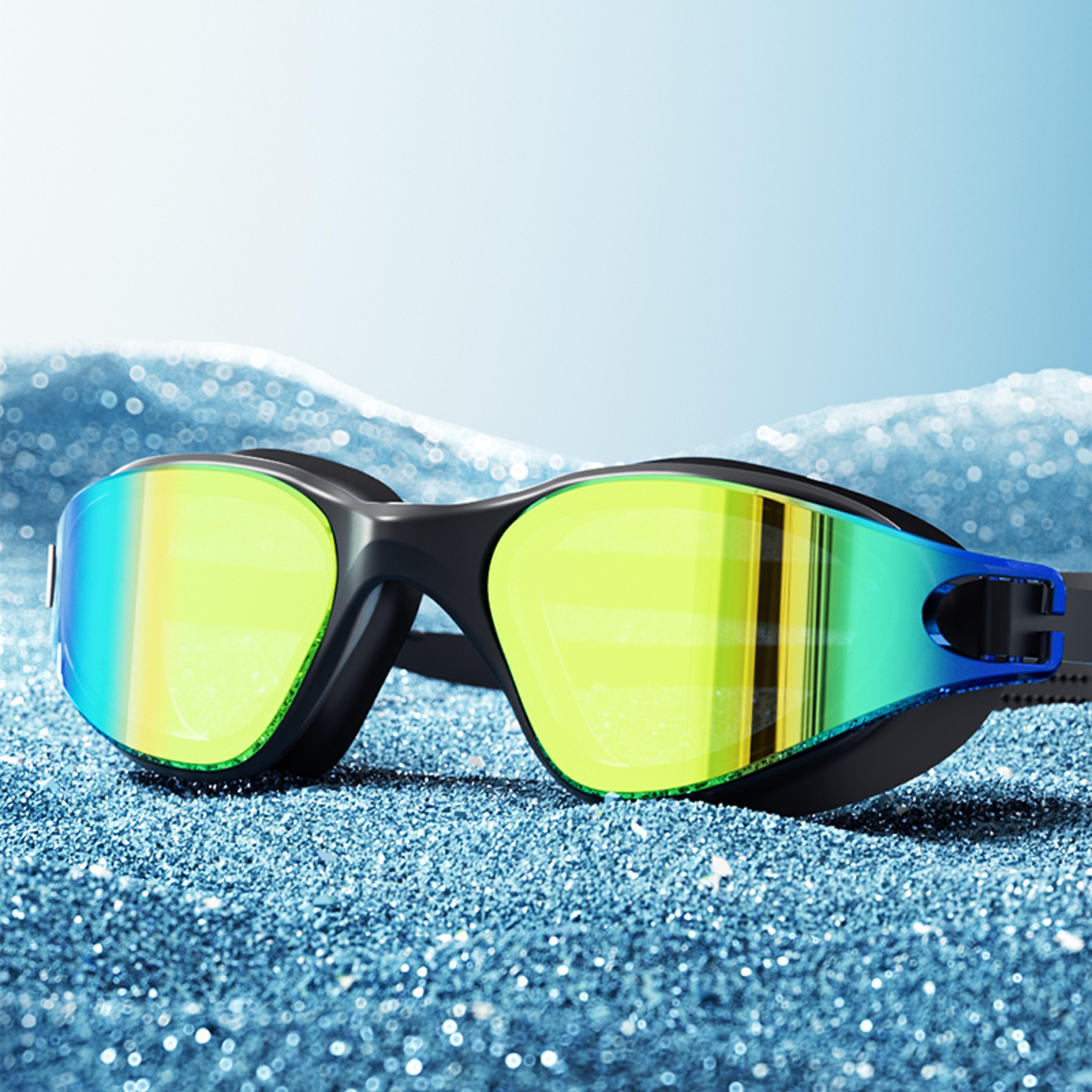 anti fog swimming goggles oversized frame waterproof adult swim goggles