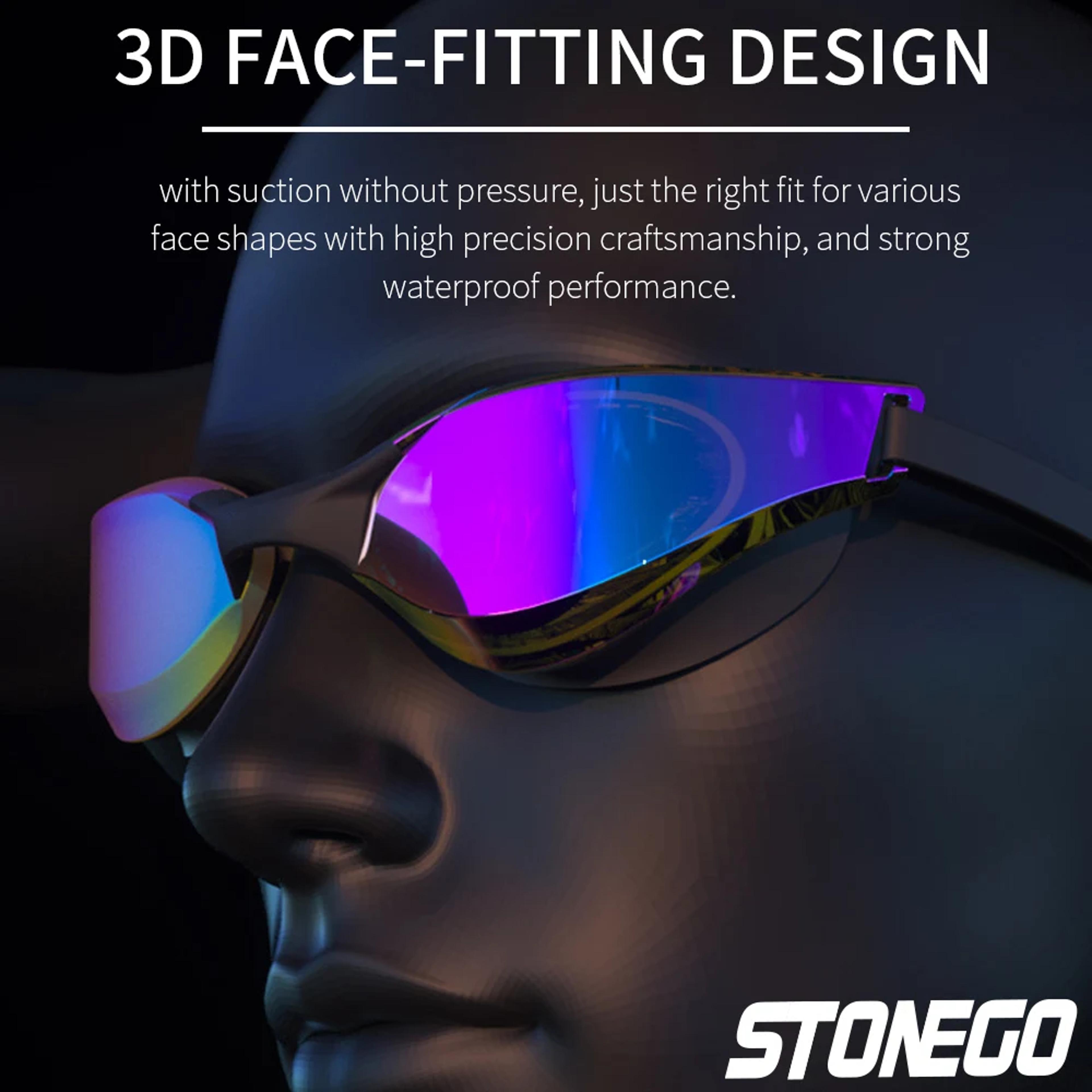 professional anti fog swim goggles hd wide angle swimming goggles with adjustable nose bridge