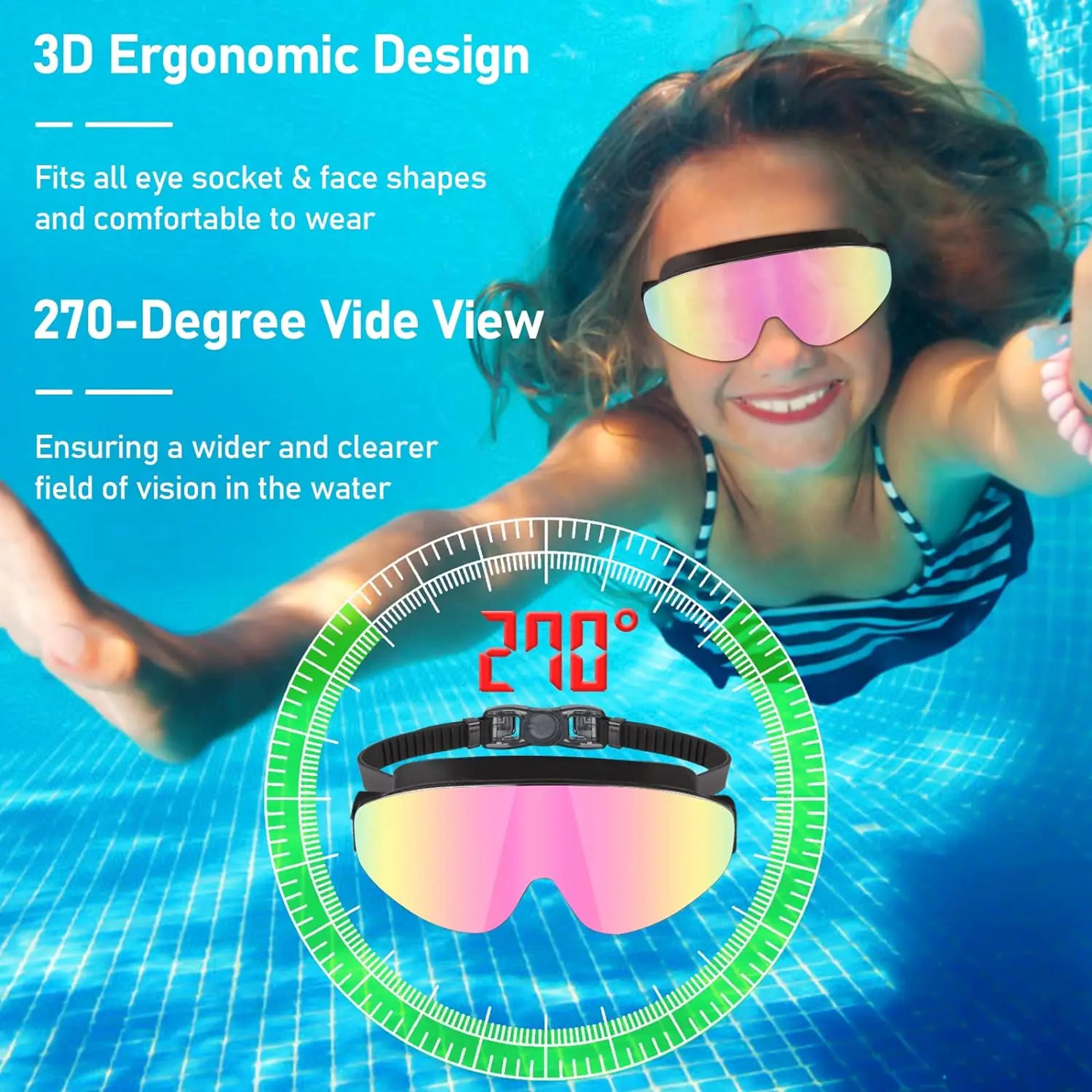 kids polarized swim goggles with anti fog protection and leakproof fit