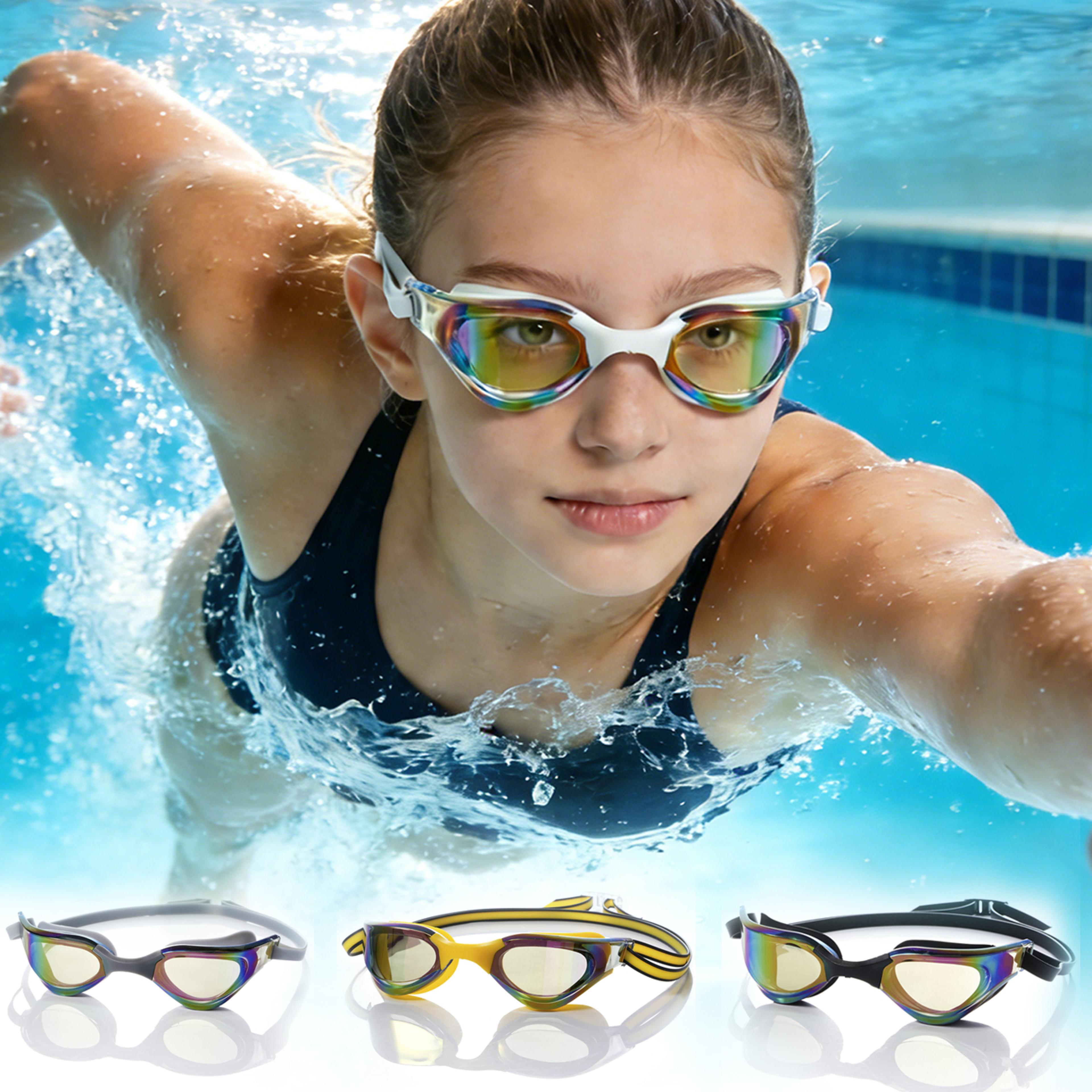 anti fog swimming goggles leak proof silicone swim goggles for adults