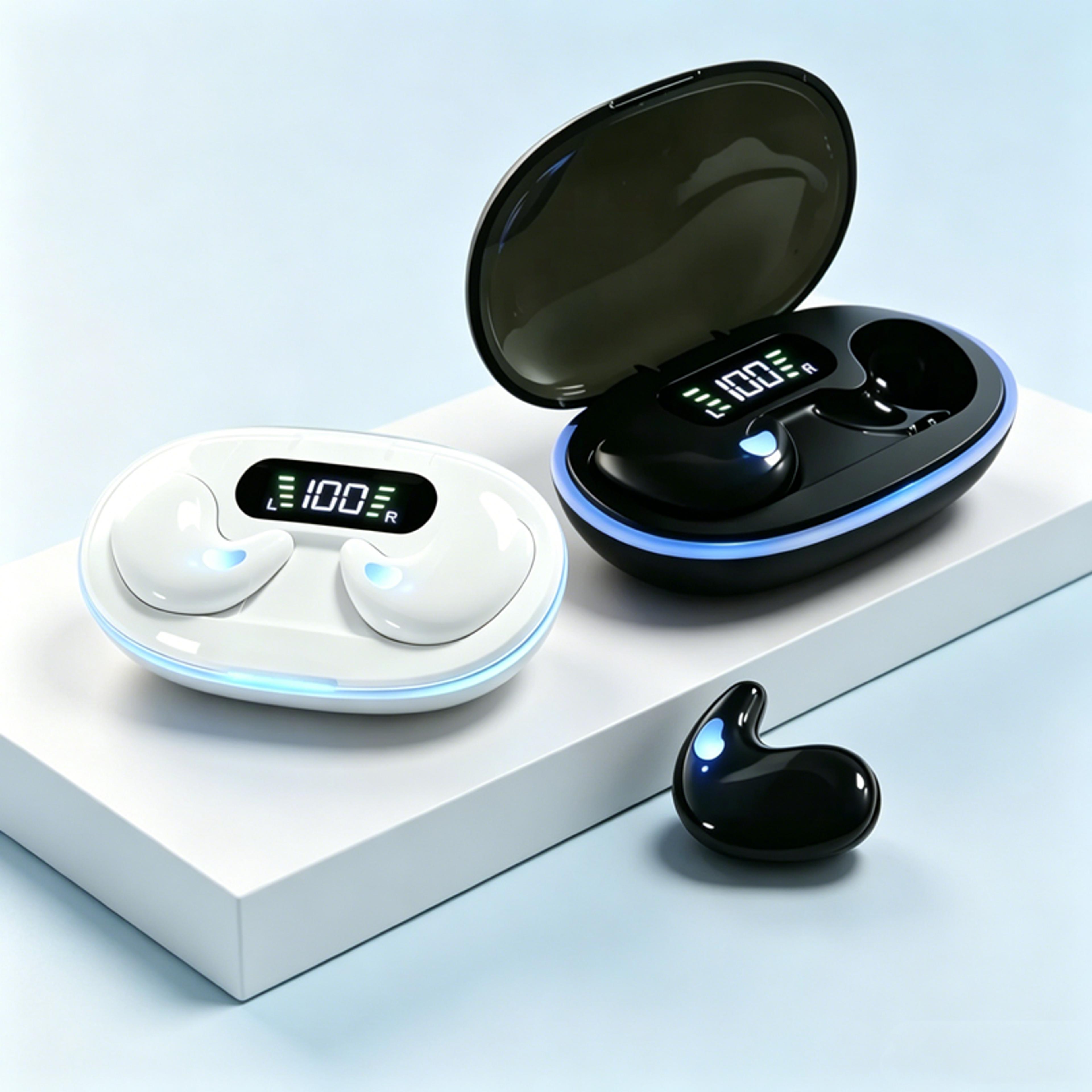 mini bluetooth wireless earbuds noise reduction sports sleep headphones