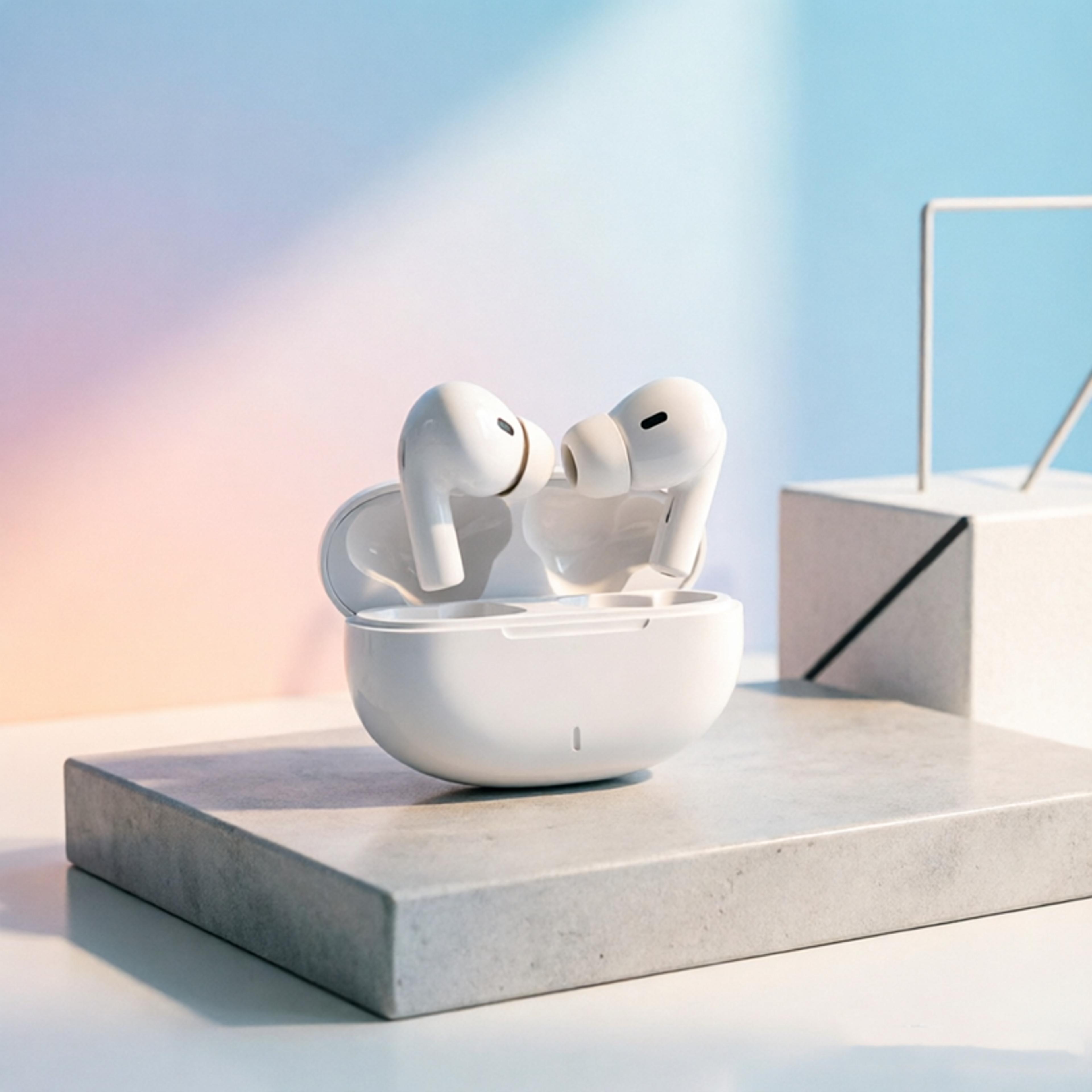 wireless bluetooth earbuds with microphone stereo touch control sports headset