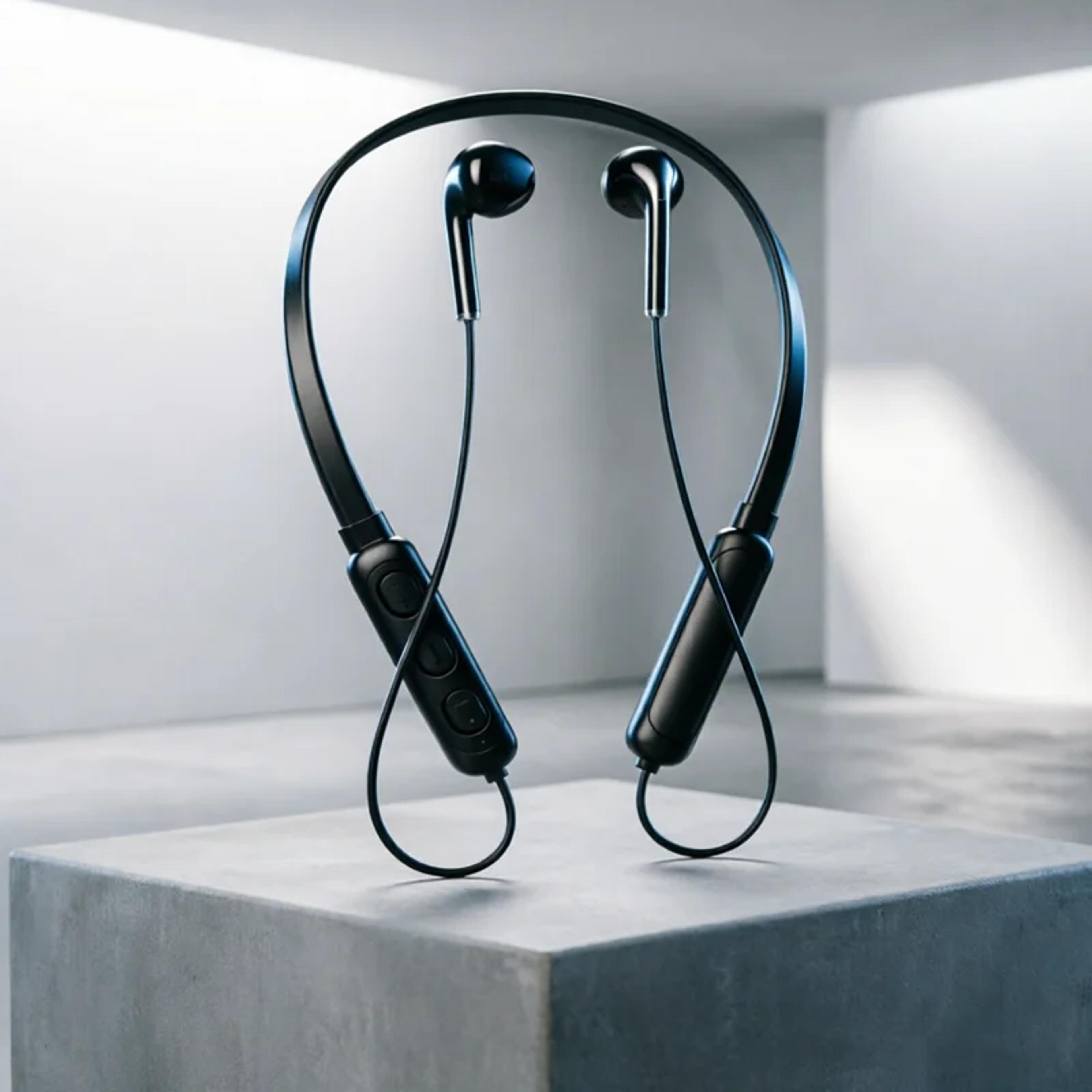 wireless bluetooth neckband earphones stereo headset with mic