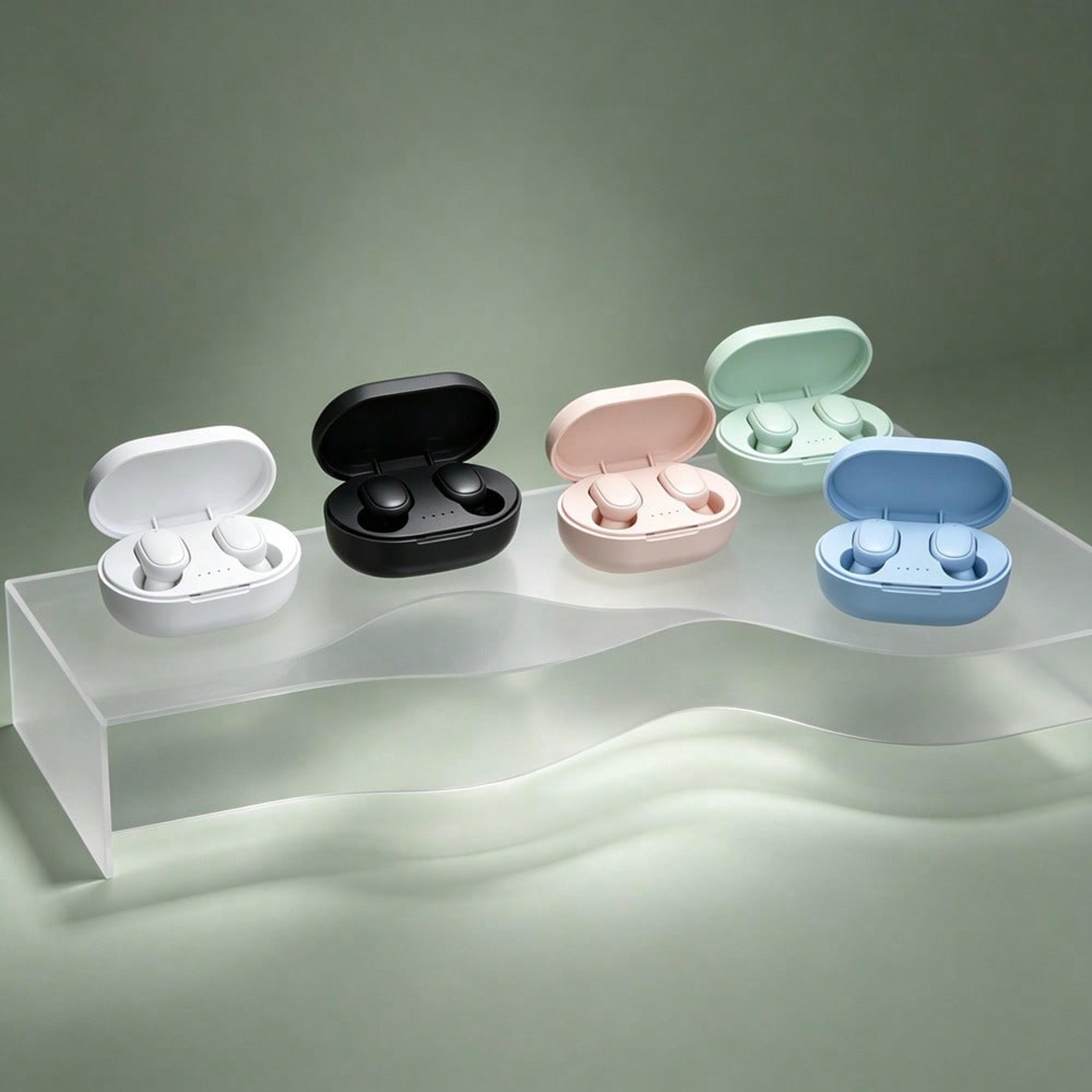 tws bluetooth earphones wireless noise cancelling headset with mic for smartphones