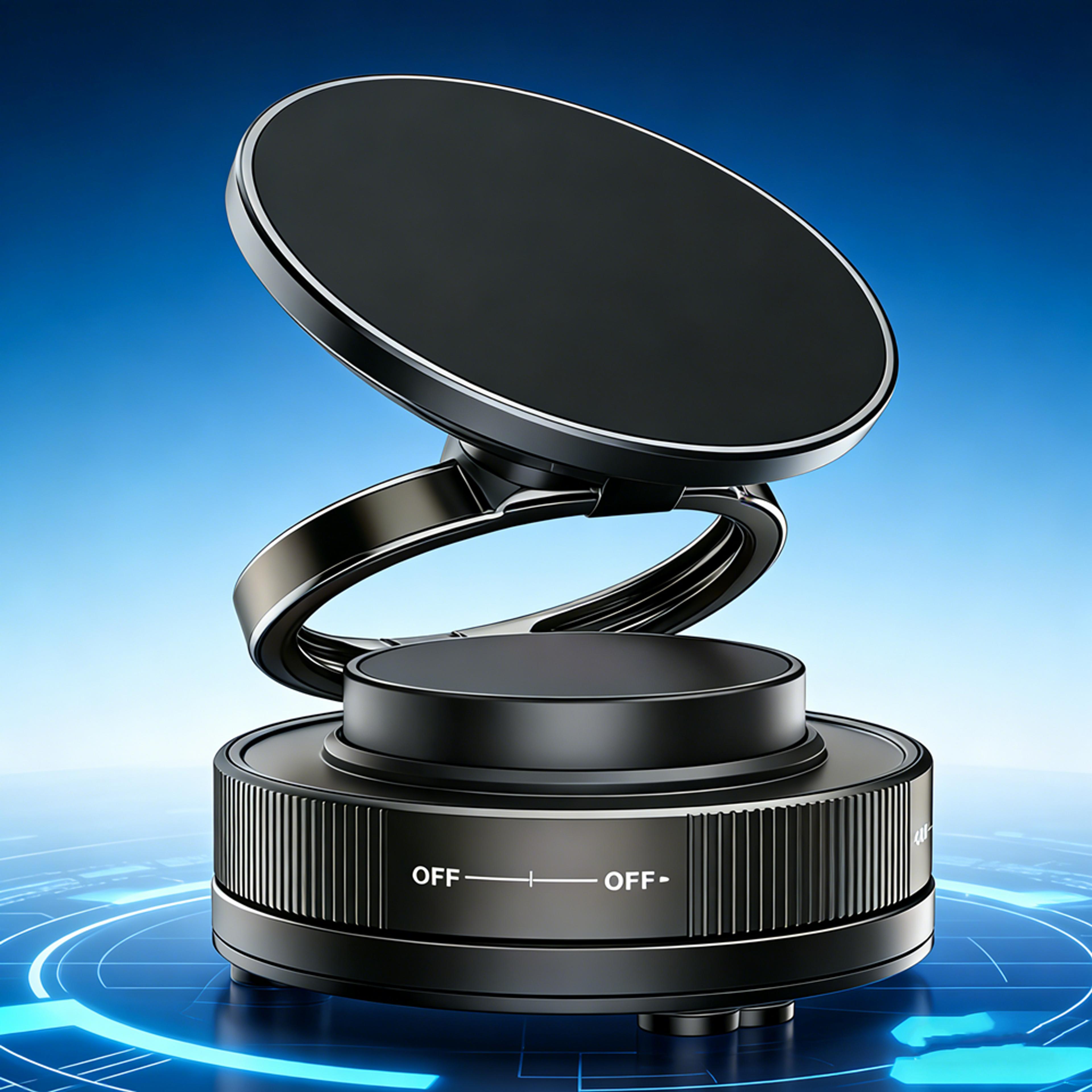 strong magnetic phone holder car mount foldable vacuum stand