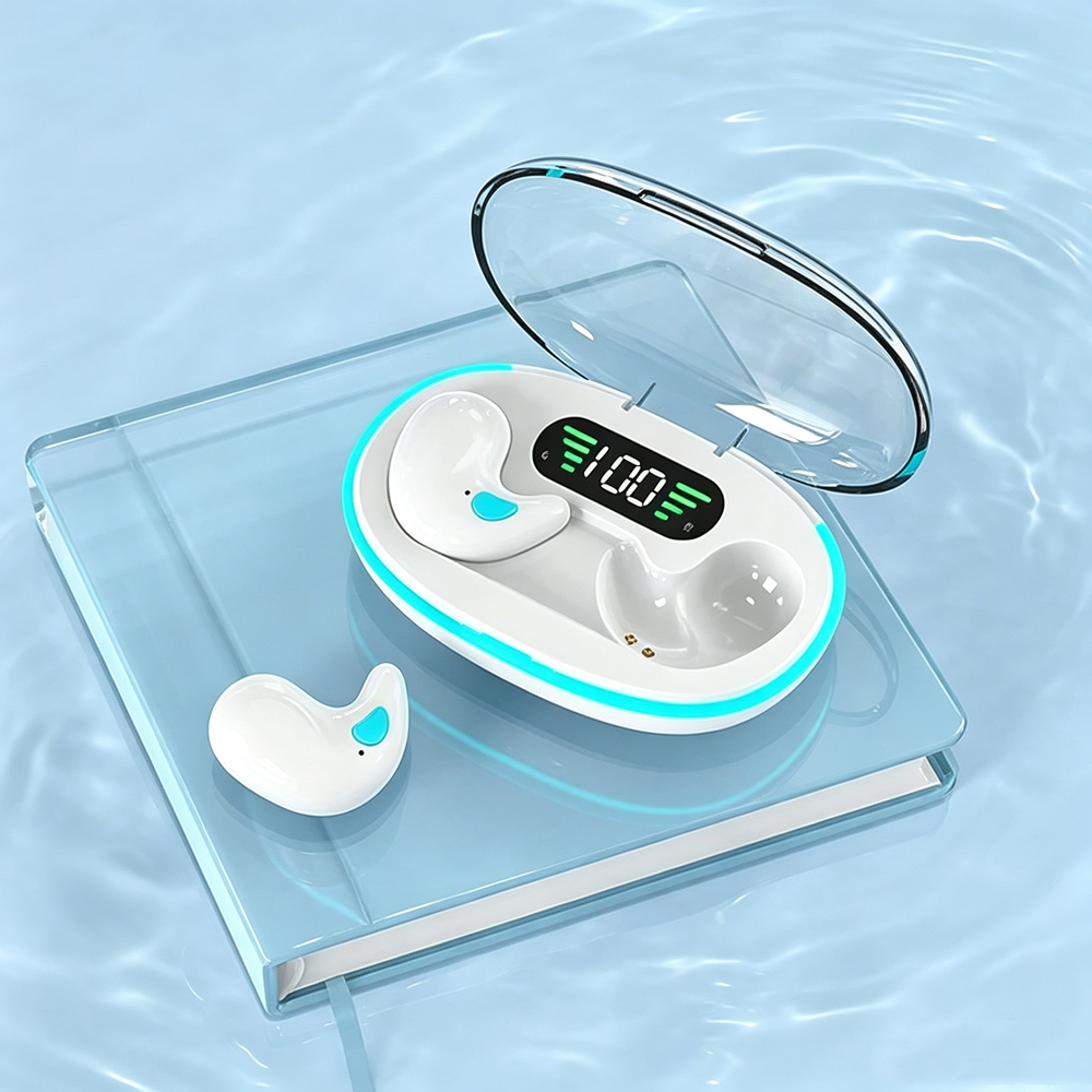ultra thin wireless sleep headphones invisible on ear sports earbuds with long standby