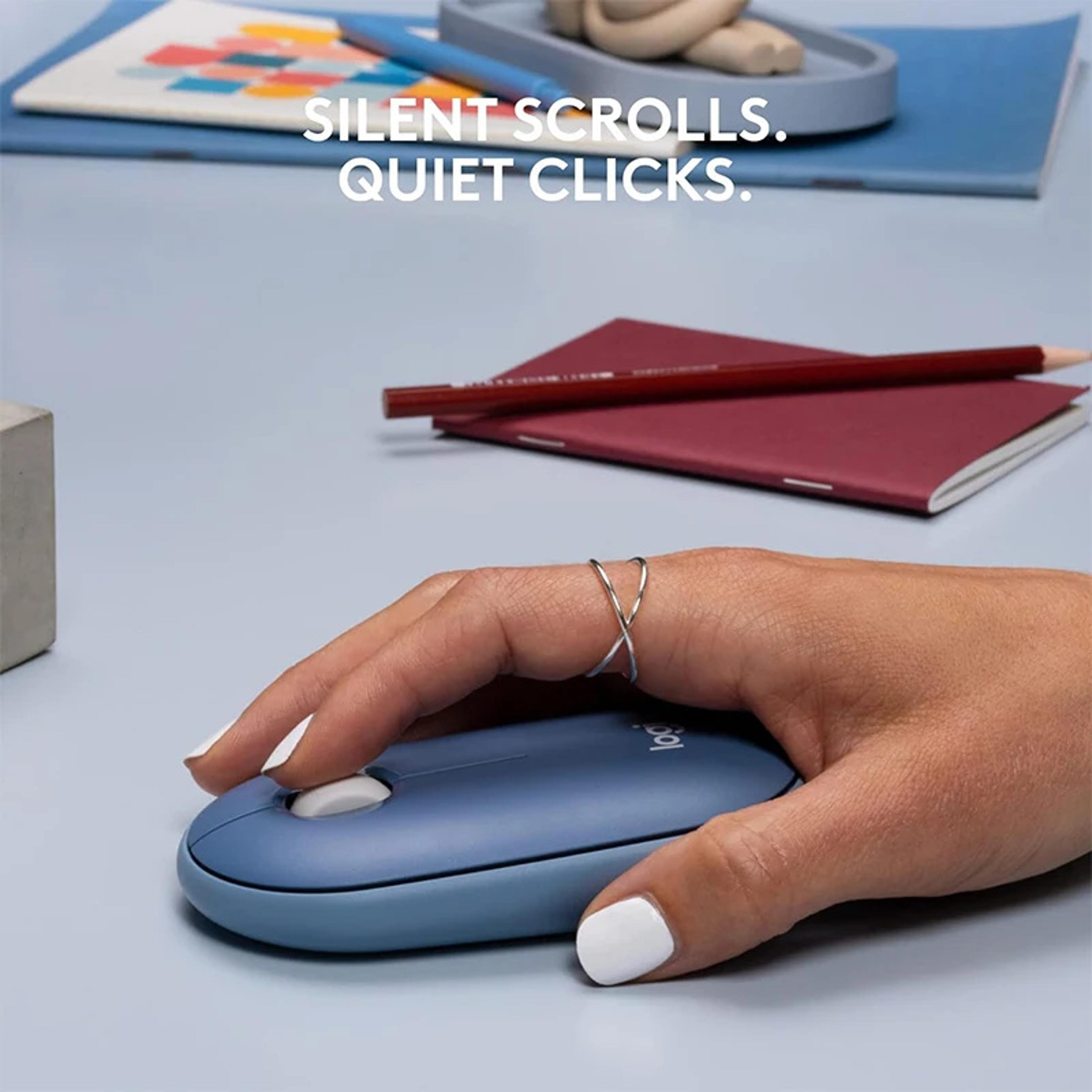 logitech pebble wireless bluetooth mouse lightweight silent mini mouse for laptop tablet office