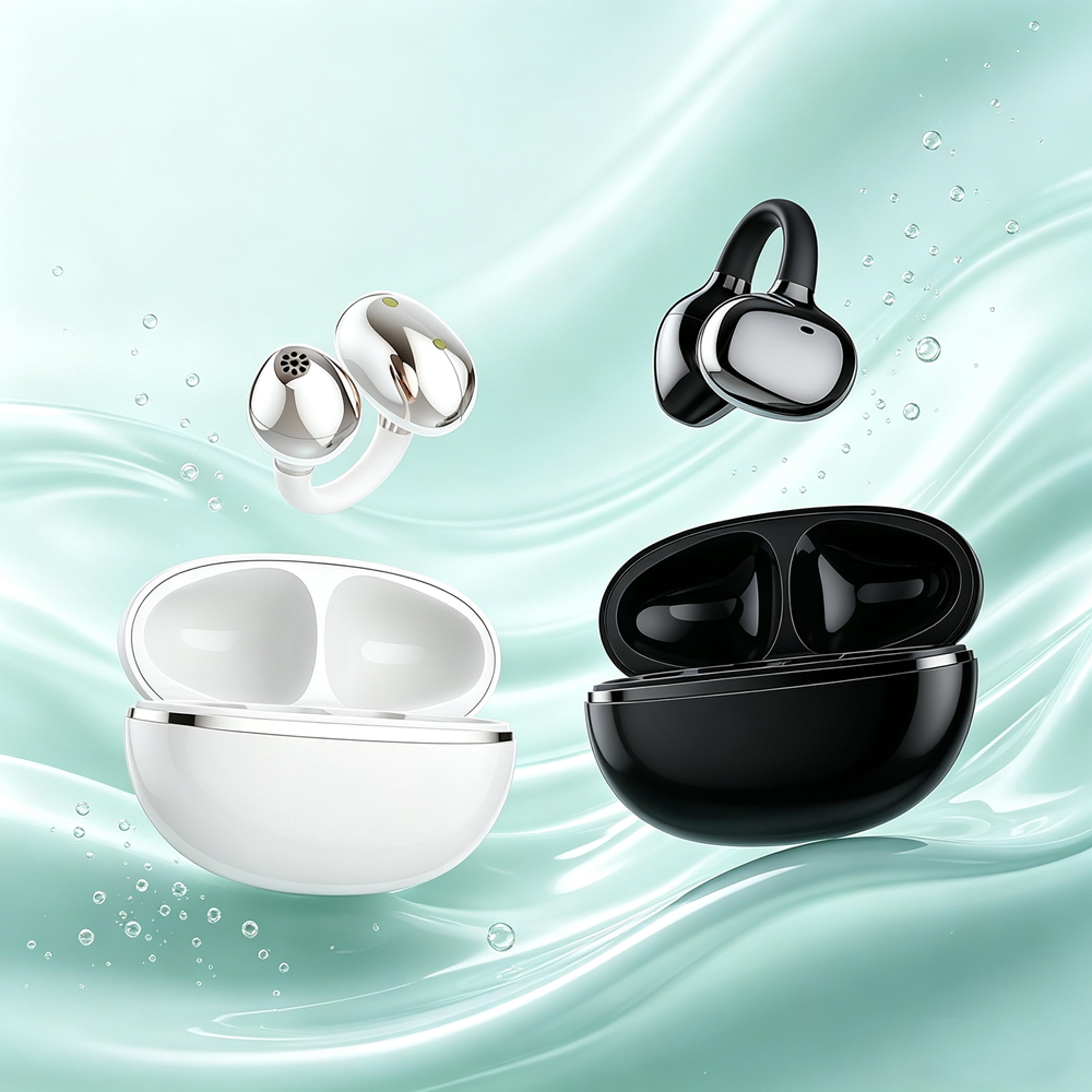 long lasting wireless earbuds bluetooth headphones with clear sound and comfortable fit
