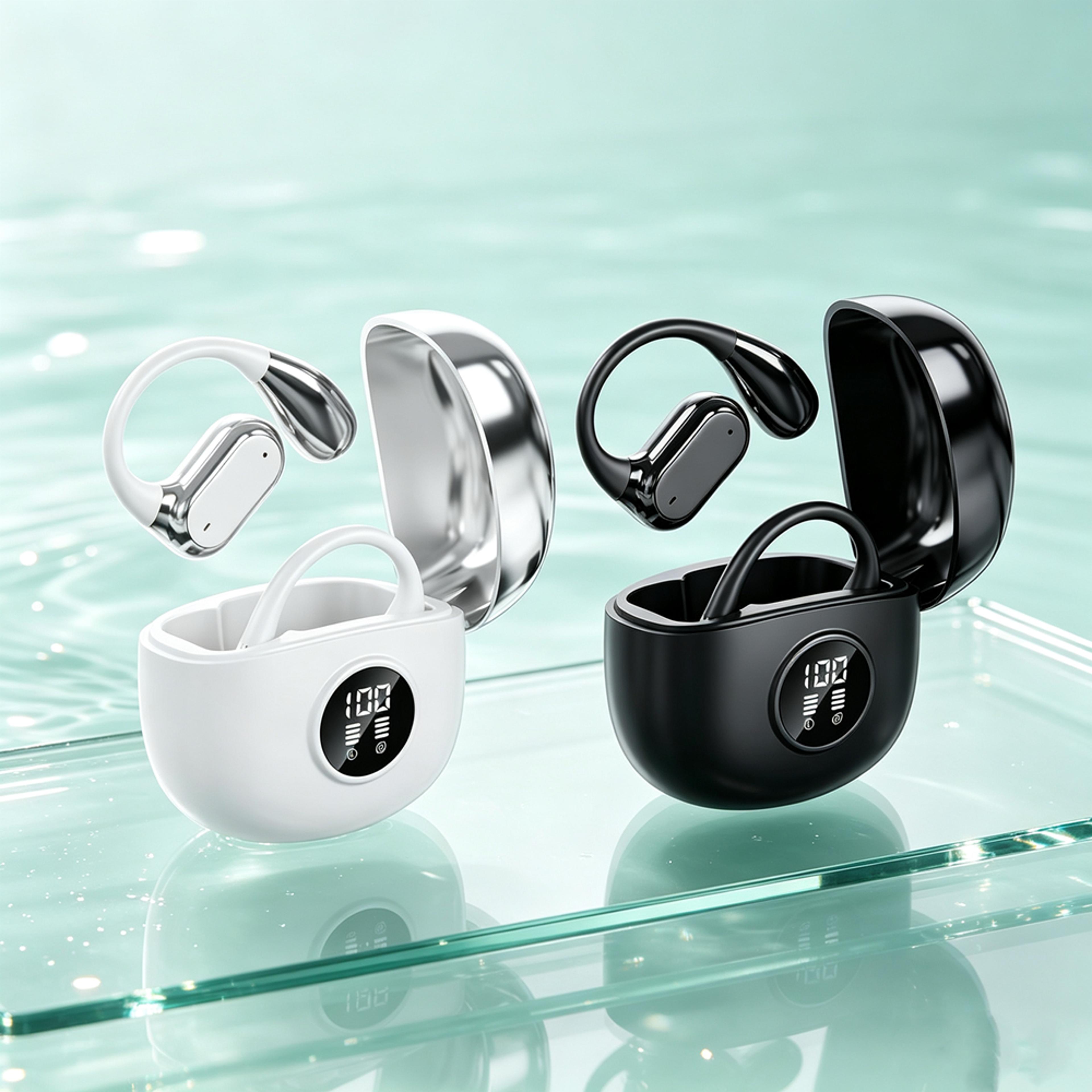 wireless bluetooth earbuds with boom microphone for clear calls and hands free audio