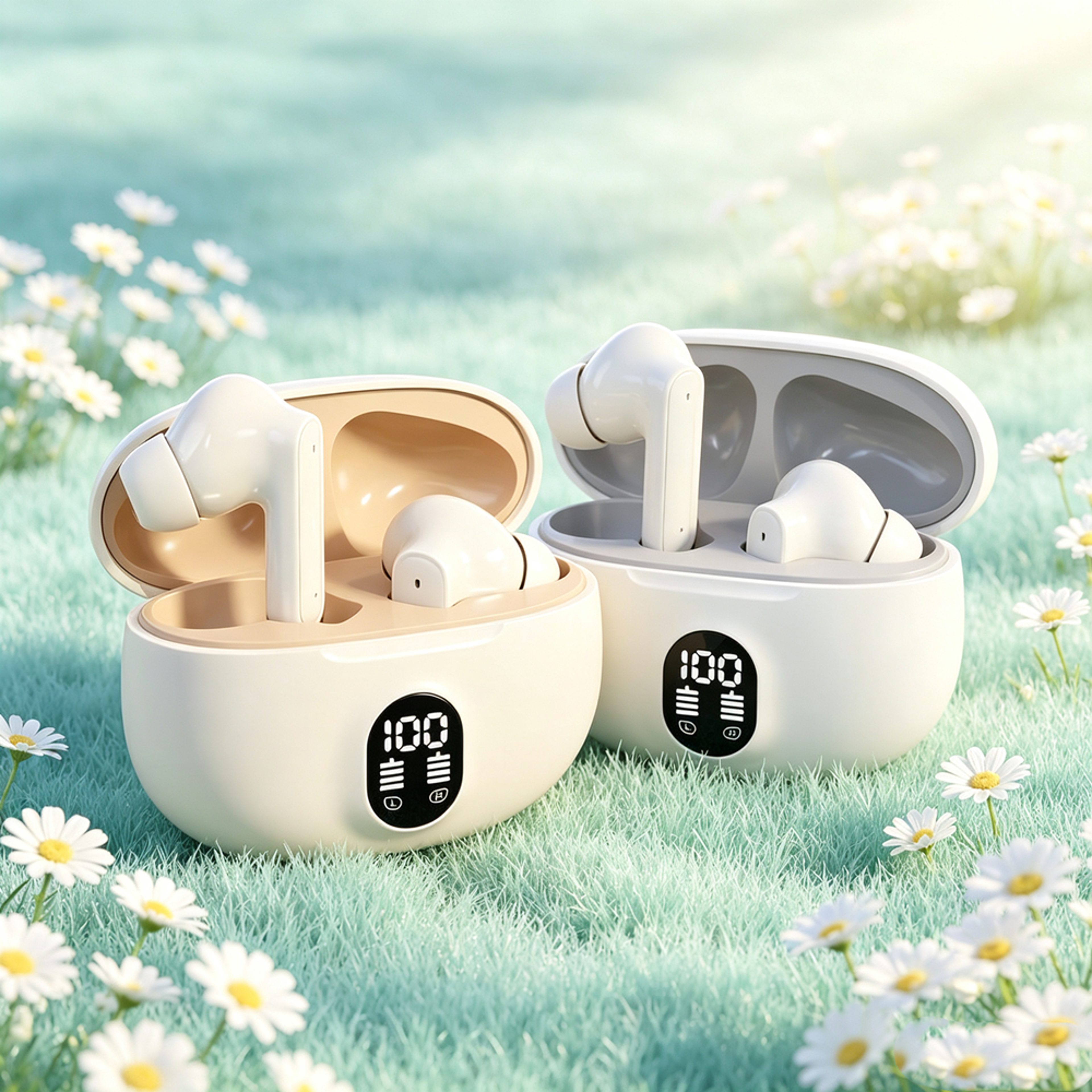 wireless tws bluetooth earbuds with built in mic and hands free calls