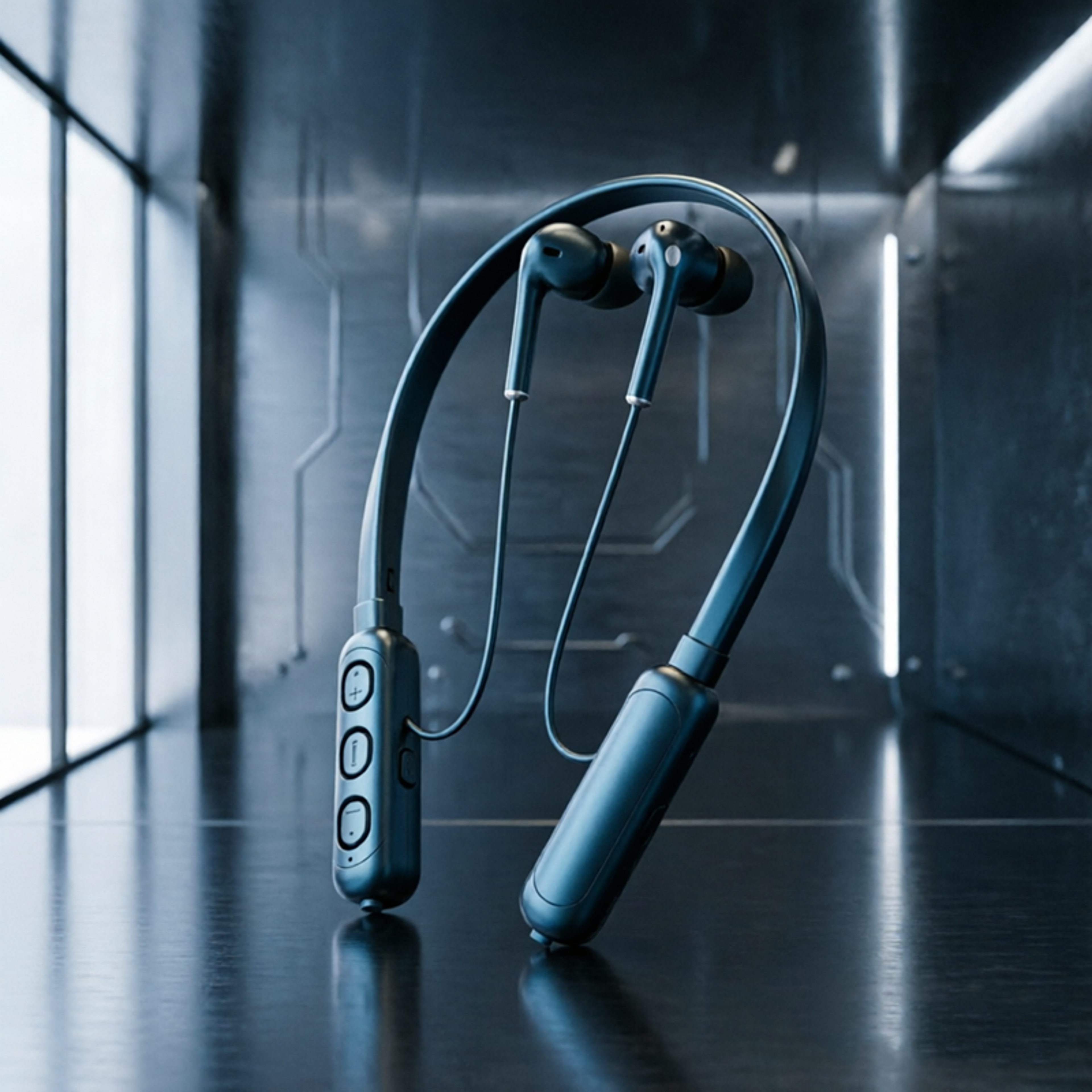wireless neckband earphones with mic sound hands free headset