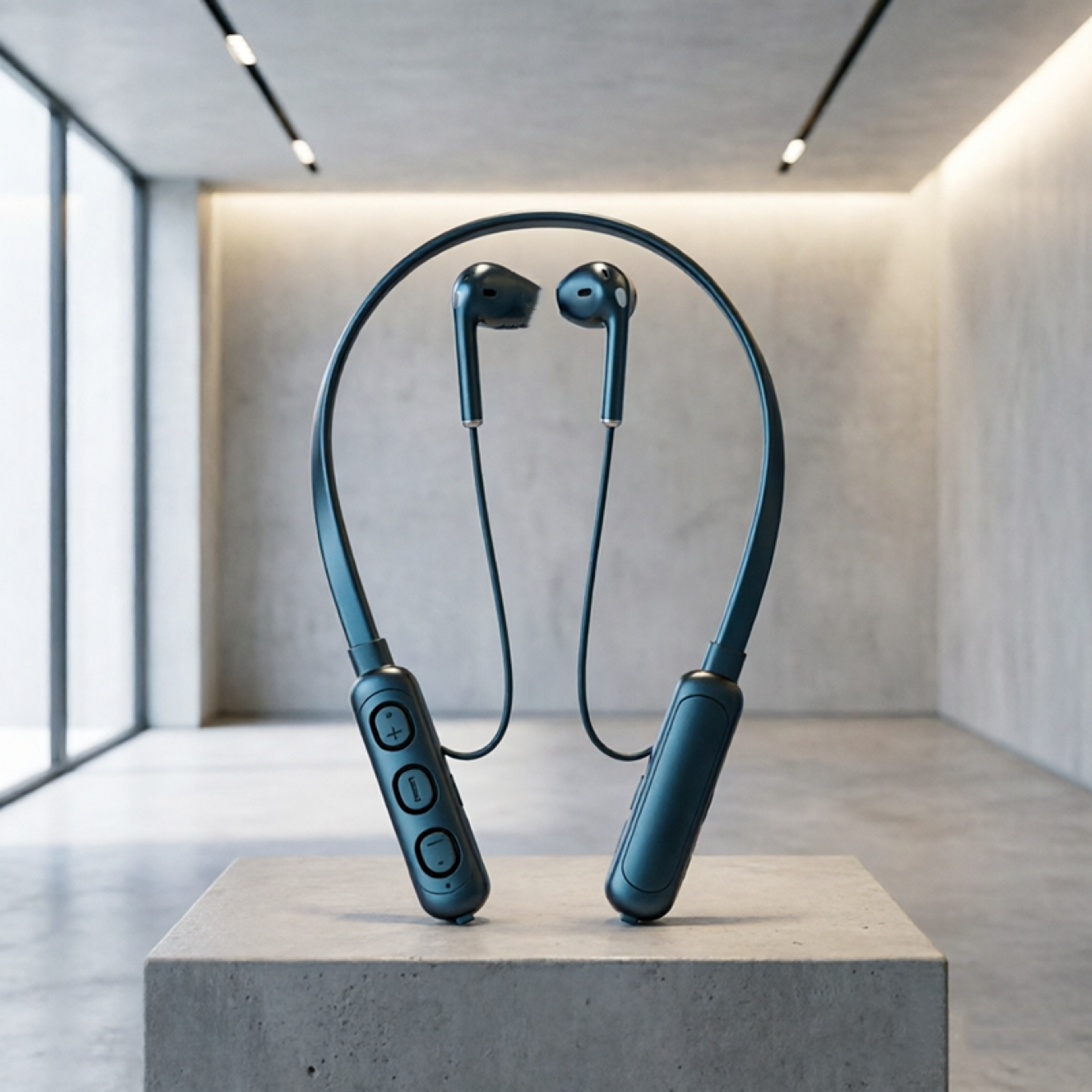 wireless bluetooth neckband earphones with mic stereo hands free headset