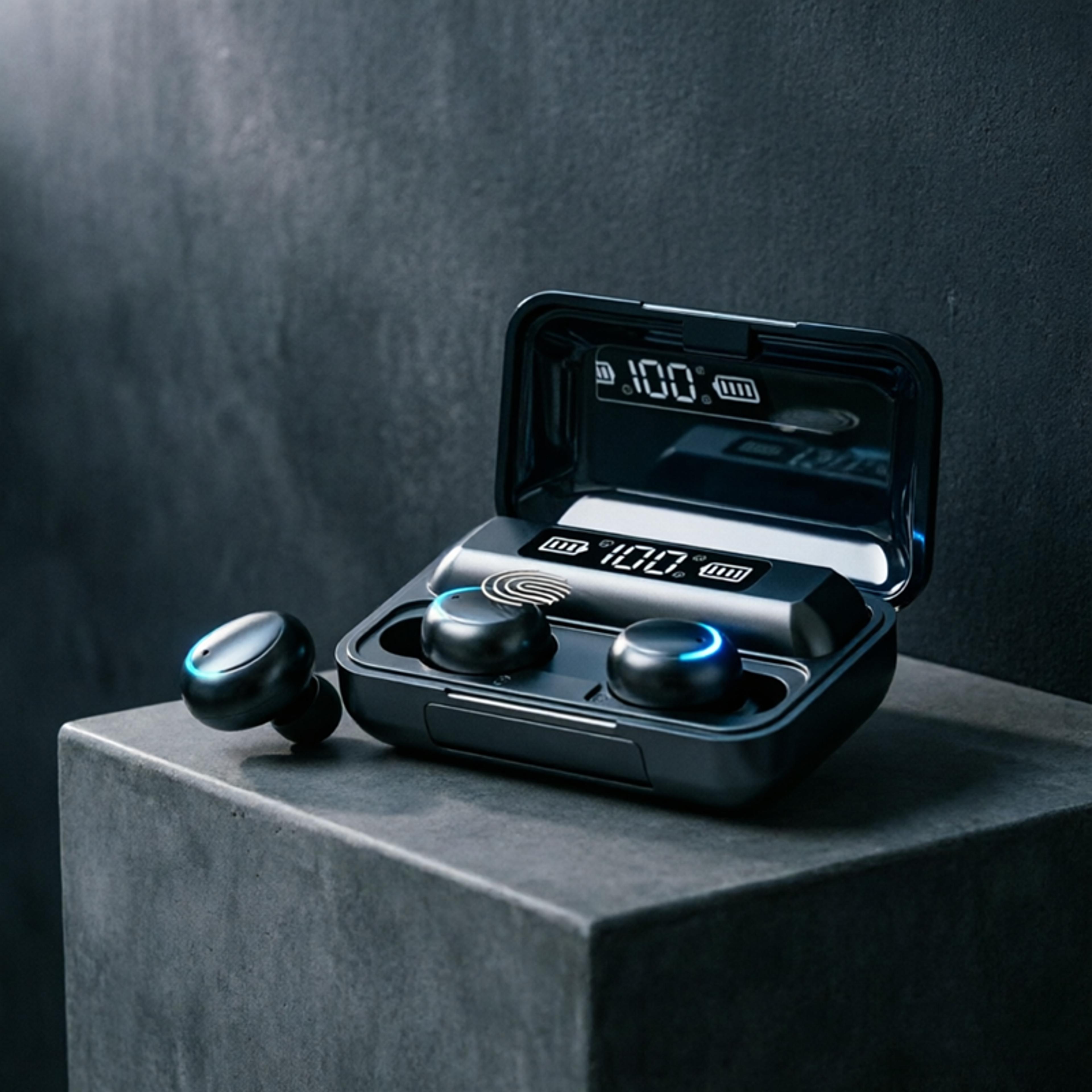 bluetooth wireless earbuds stereo high bass sport headphones with touch control waterproof design