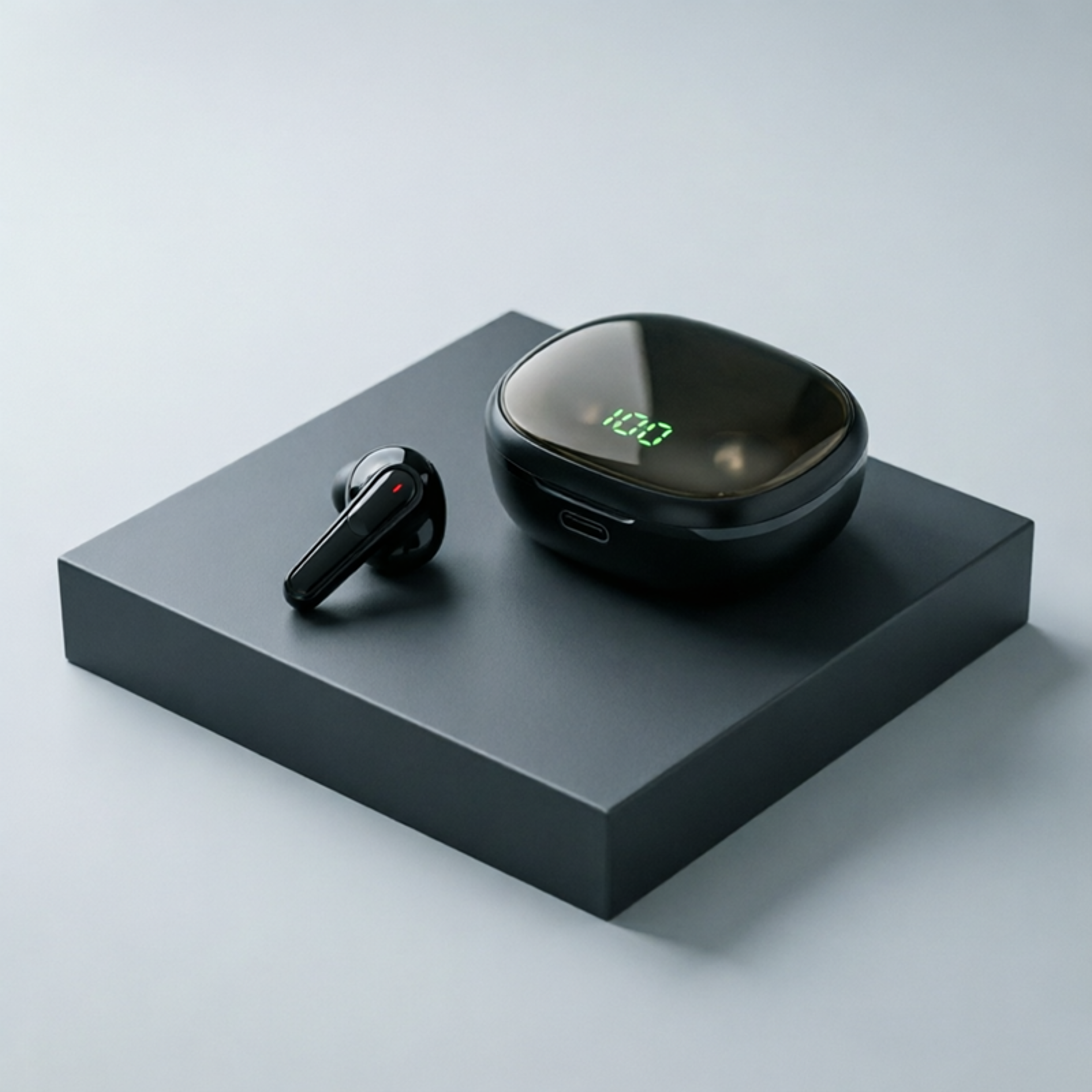 bluetooth tws wireless earbuds with led display gaming headset with microphone