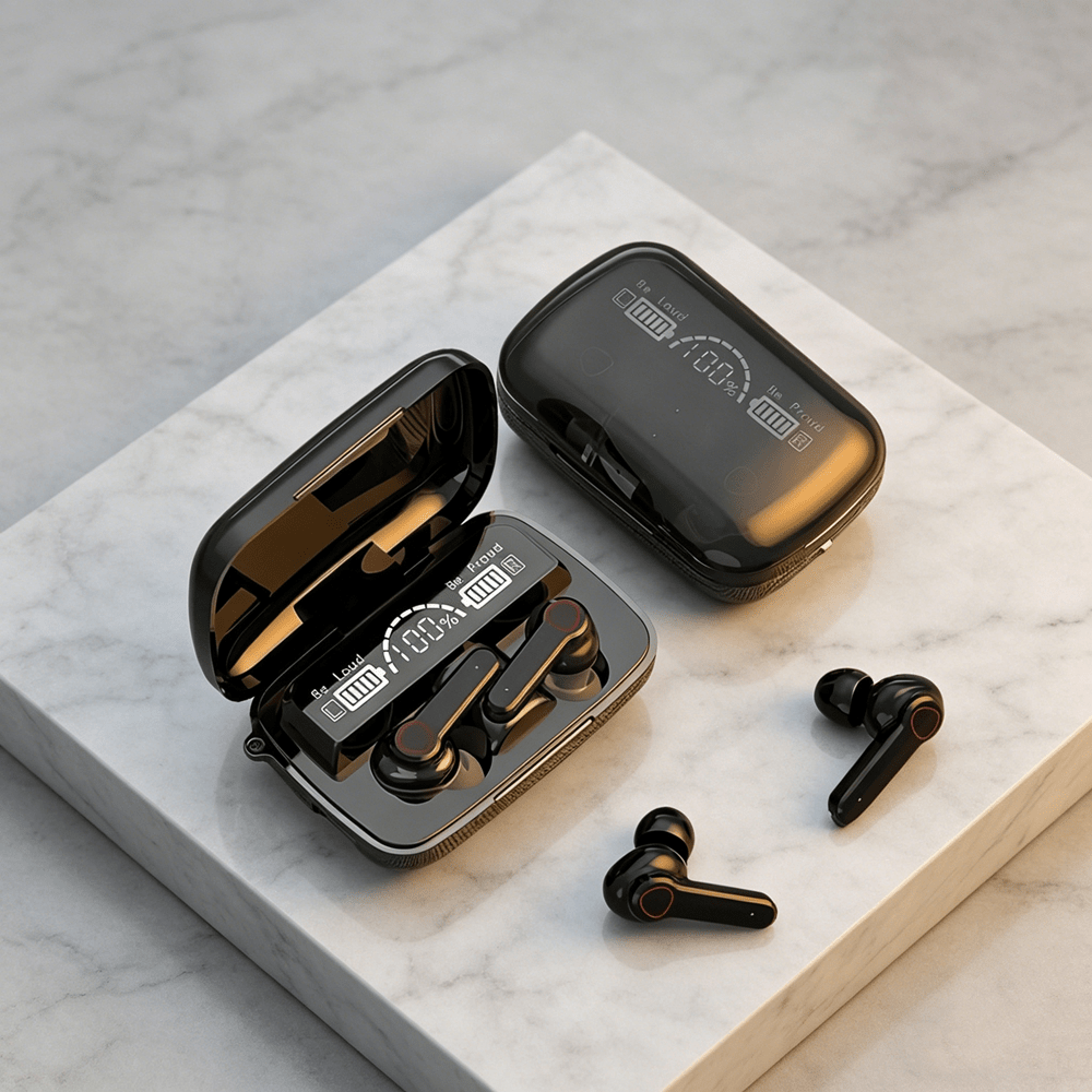 wireless bluetooth gaming earbuds with noise reduction microphone high fidelity bass sound