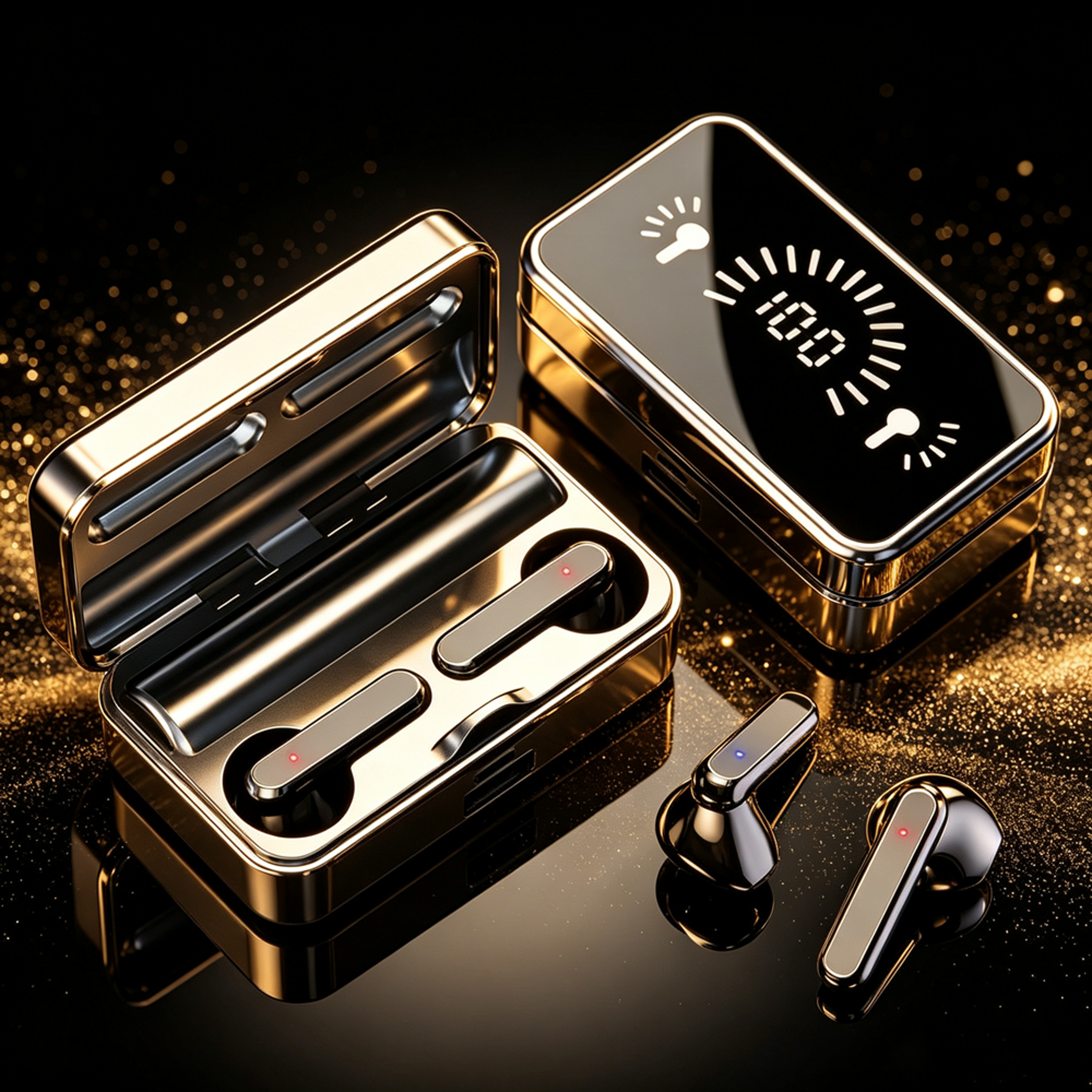 bluetooth tws gaming earbuds with noise cancelling touch control and charging case