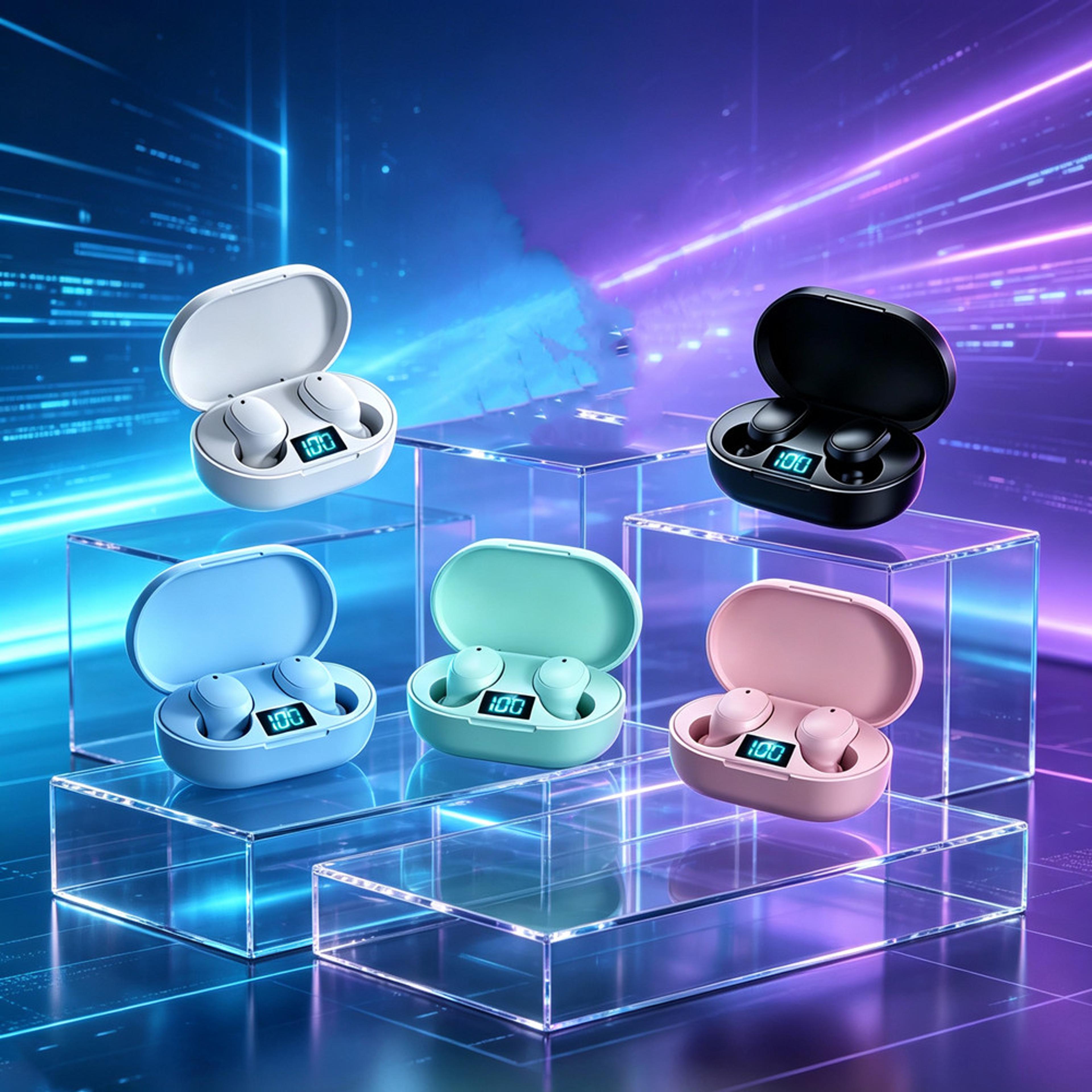 wireless bluetooth earphones with noise cancelling microphone and clear sound for music calls