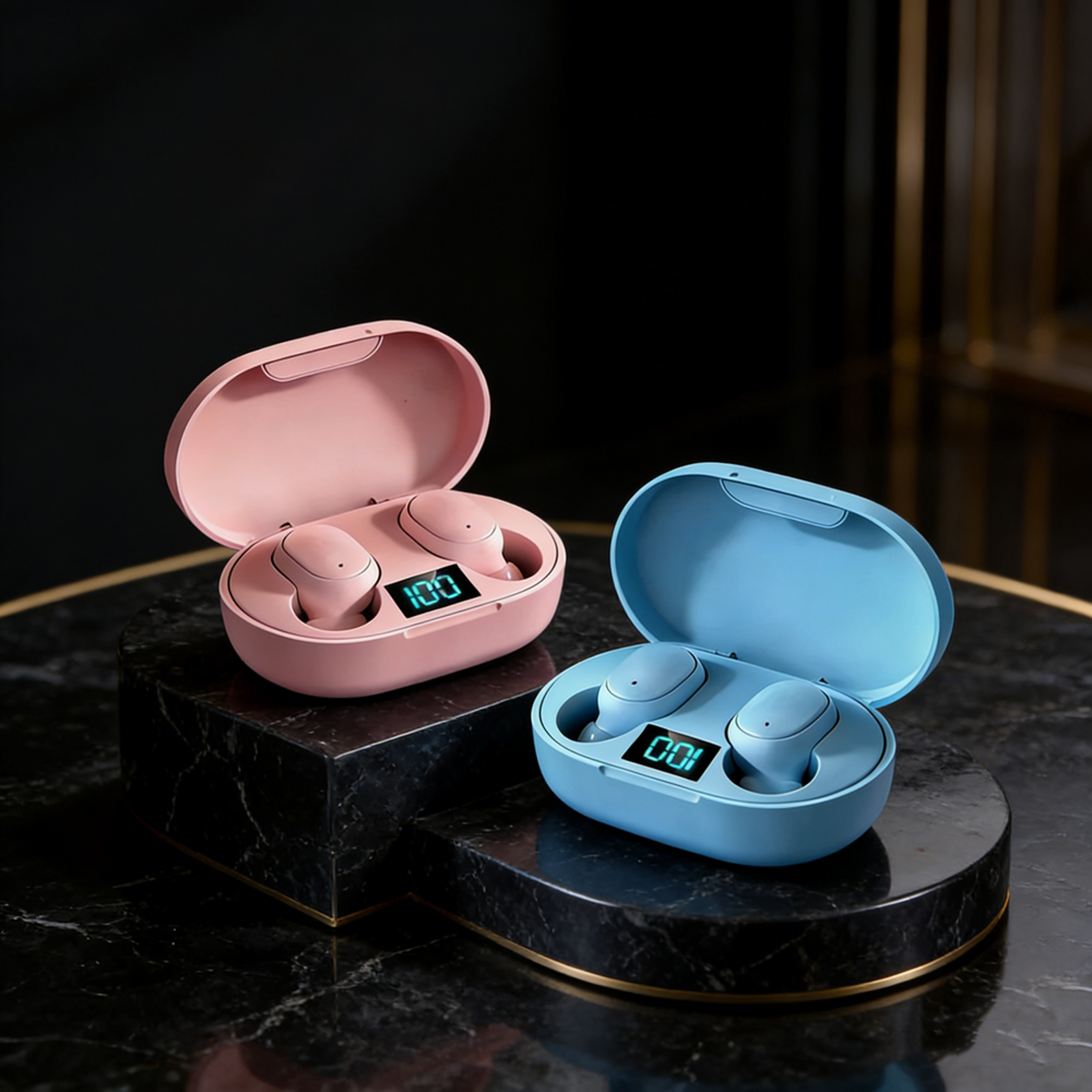 wireless bluetooth earbuds noise cancelling headphones with microphone