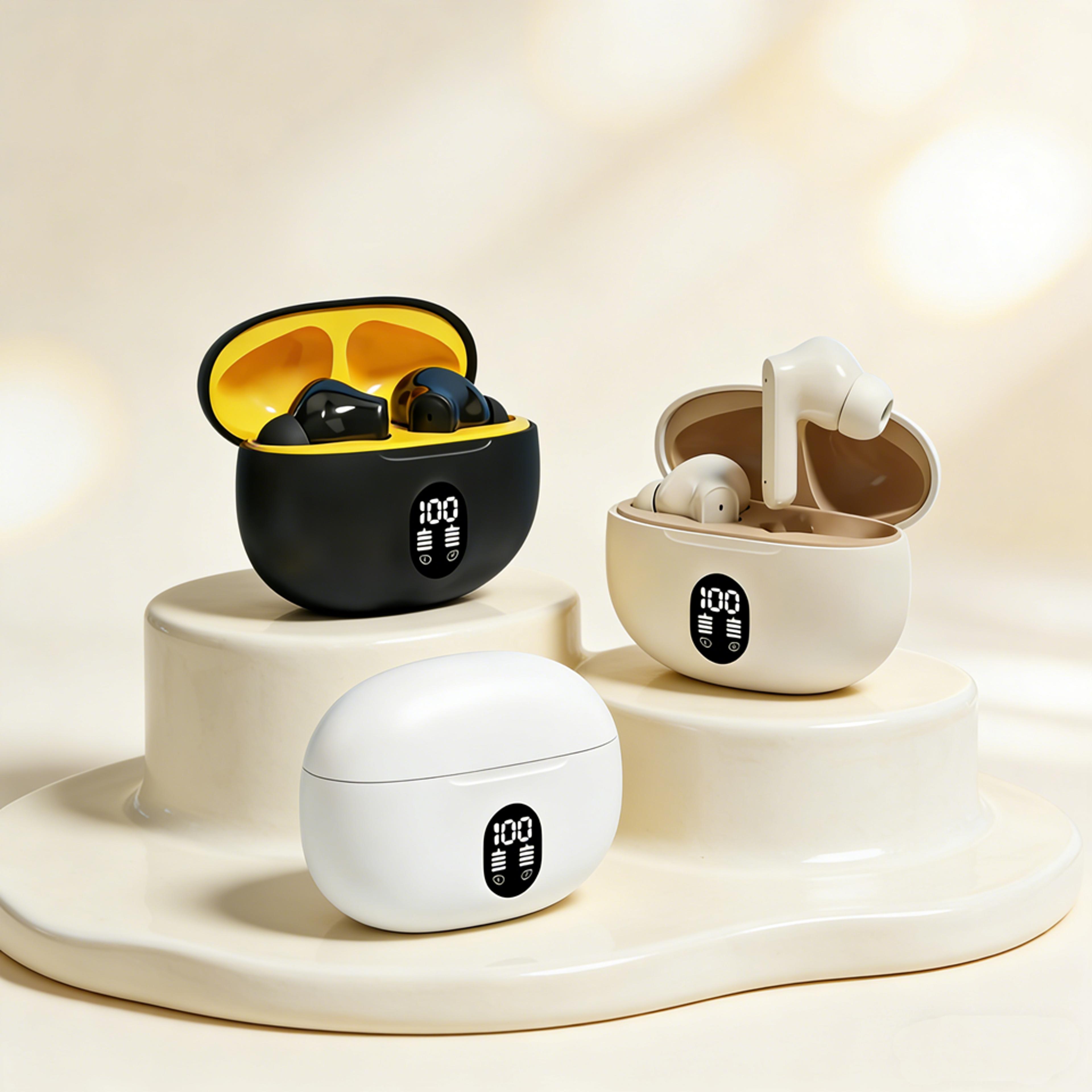 tws wireless earbuds bluetooth headphones with microphone noise reduction and deep bass