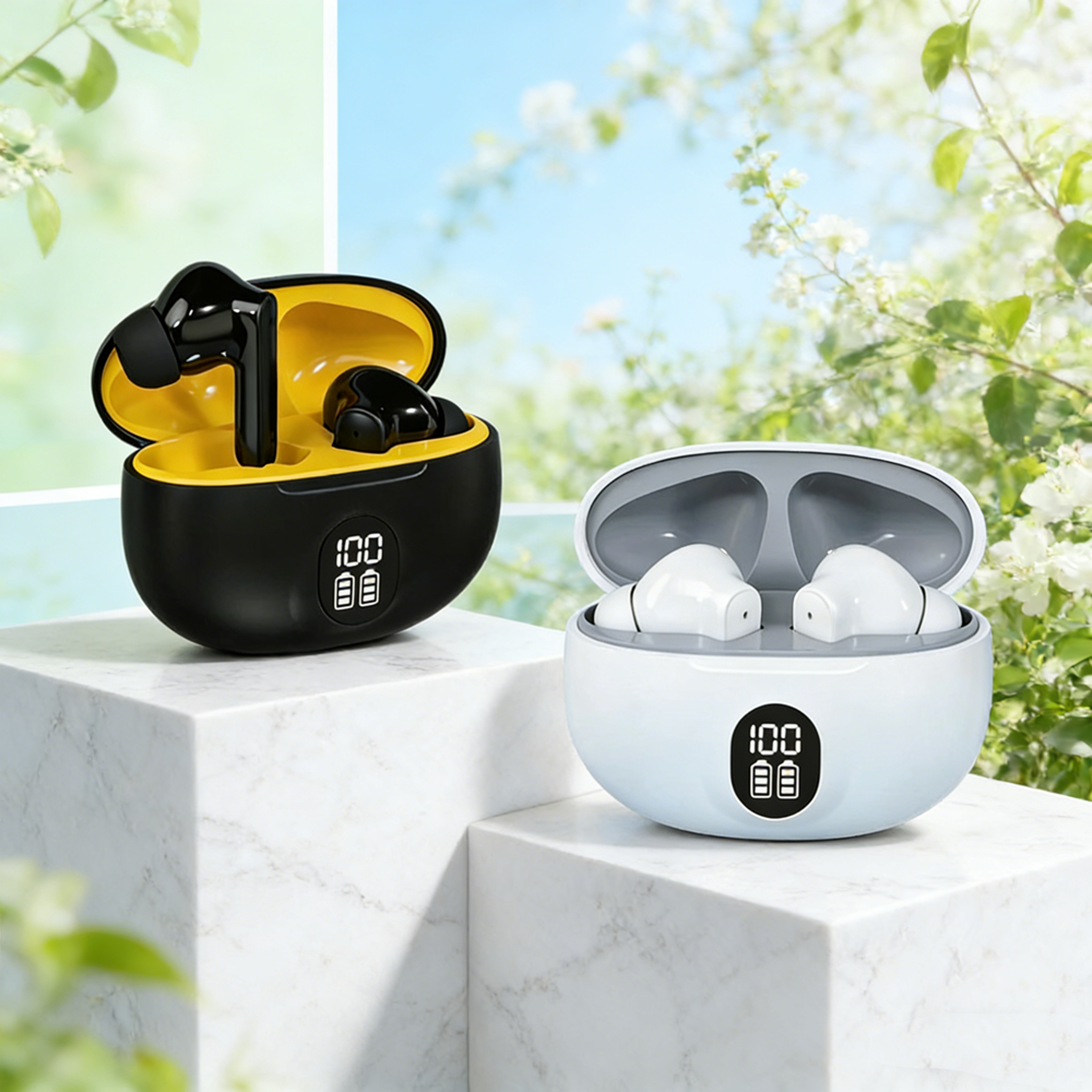 tws wireless earbuds bluetooth waterproof headphones with mic